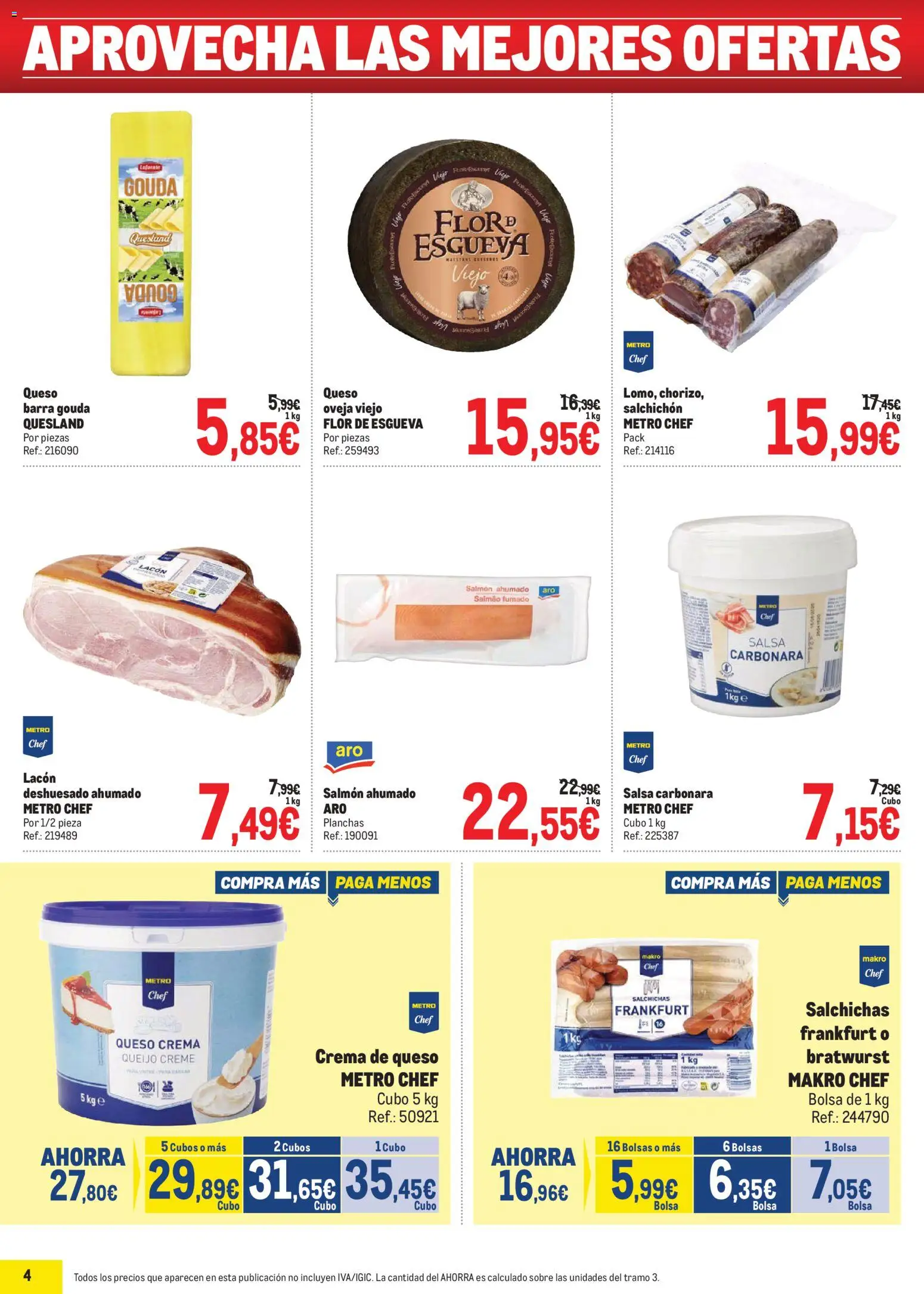 Makro Precios Levante │ válido desde el 15.06.2026 | Página: 4 | Productos: Queso, Crema, Bolsa, Salmón ahumado