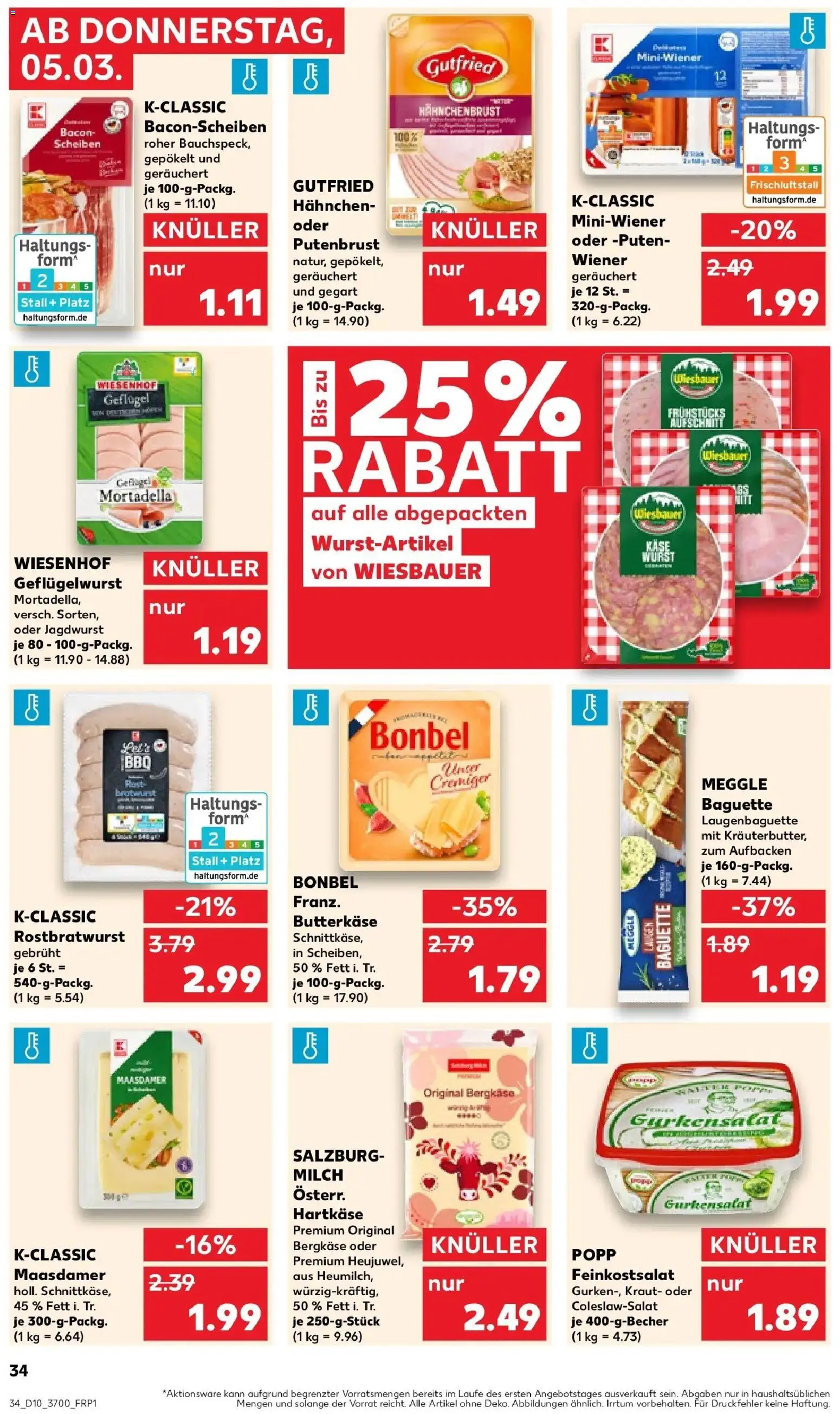 Kaufland Prospekt Leipzig	 – gültig ab 05.03.2026 | Seite: 34 | Produkte: Hahnchen, Milch, Butter, Hahnchenbrust