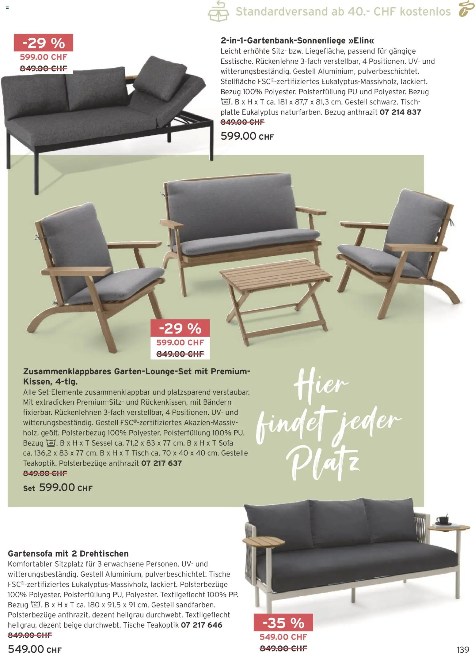Tchibo aktionen – gültig ab 01.07.2026 | Seite: 139 | Produkte: Tisch, Sofa, Sessel