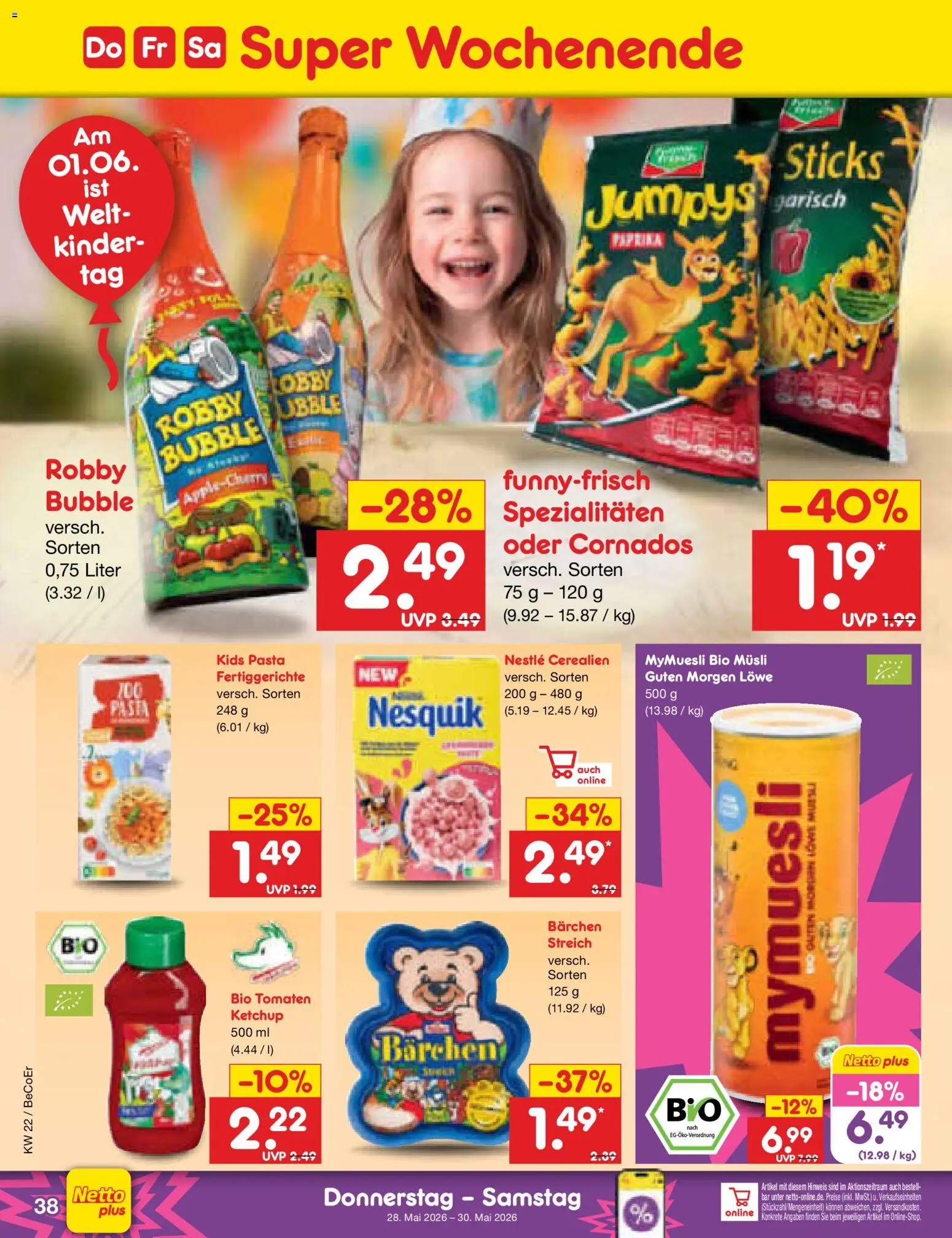 Netto Marken-Discount Prospekt 	 – gültig ab 26.05.2026 | Seite: 46 | Produkte: Musli, Tomaten, Paprika, Ketchup