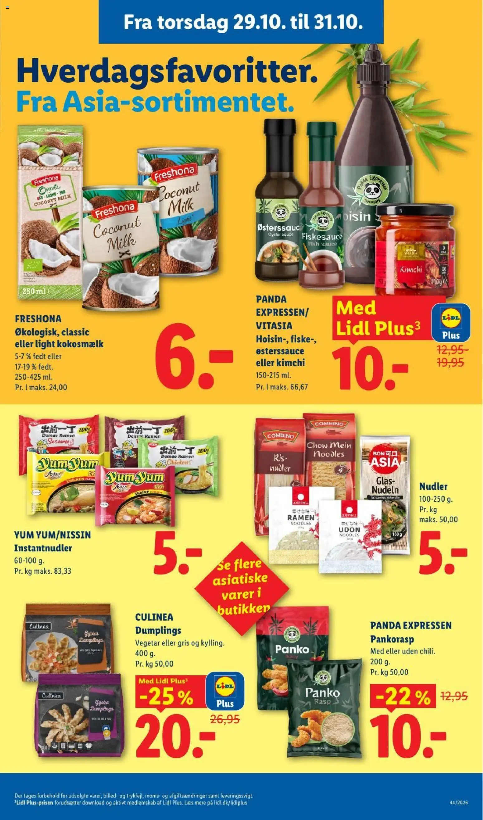 Lidl tilbudsavis – gyldig fra 25/10/2026 | Side: 34 | Produkter: Rasp, Nudler, Kokosmælk