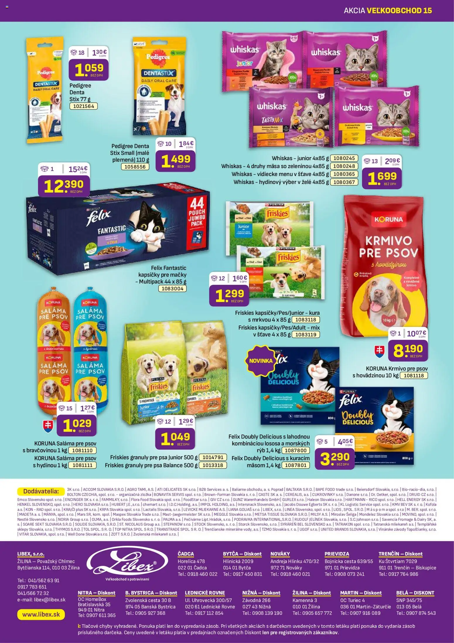Nové Libex akcie – leták je platný od 27.07.2026 | Strana: 36 | Produkty: Friskies, Sekt, Krmivo pre psov, Whiskas