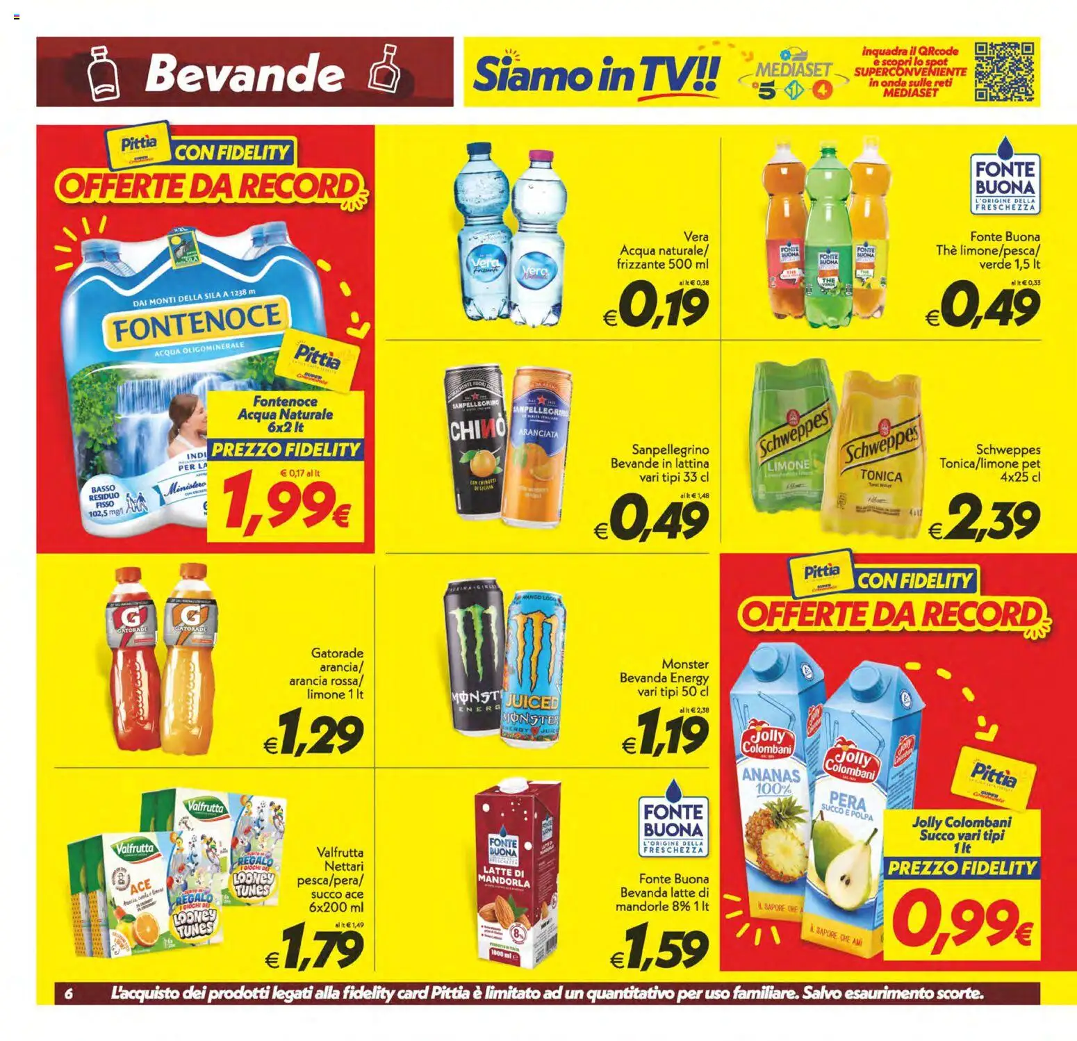 Volantino SuperConveniente del 29.05.2026 | Pagina: 6 | Prodotti: Acqua, Latte, Mandorle, Acqua naturale