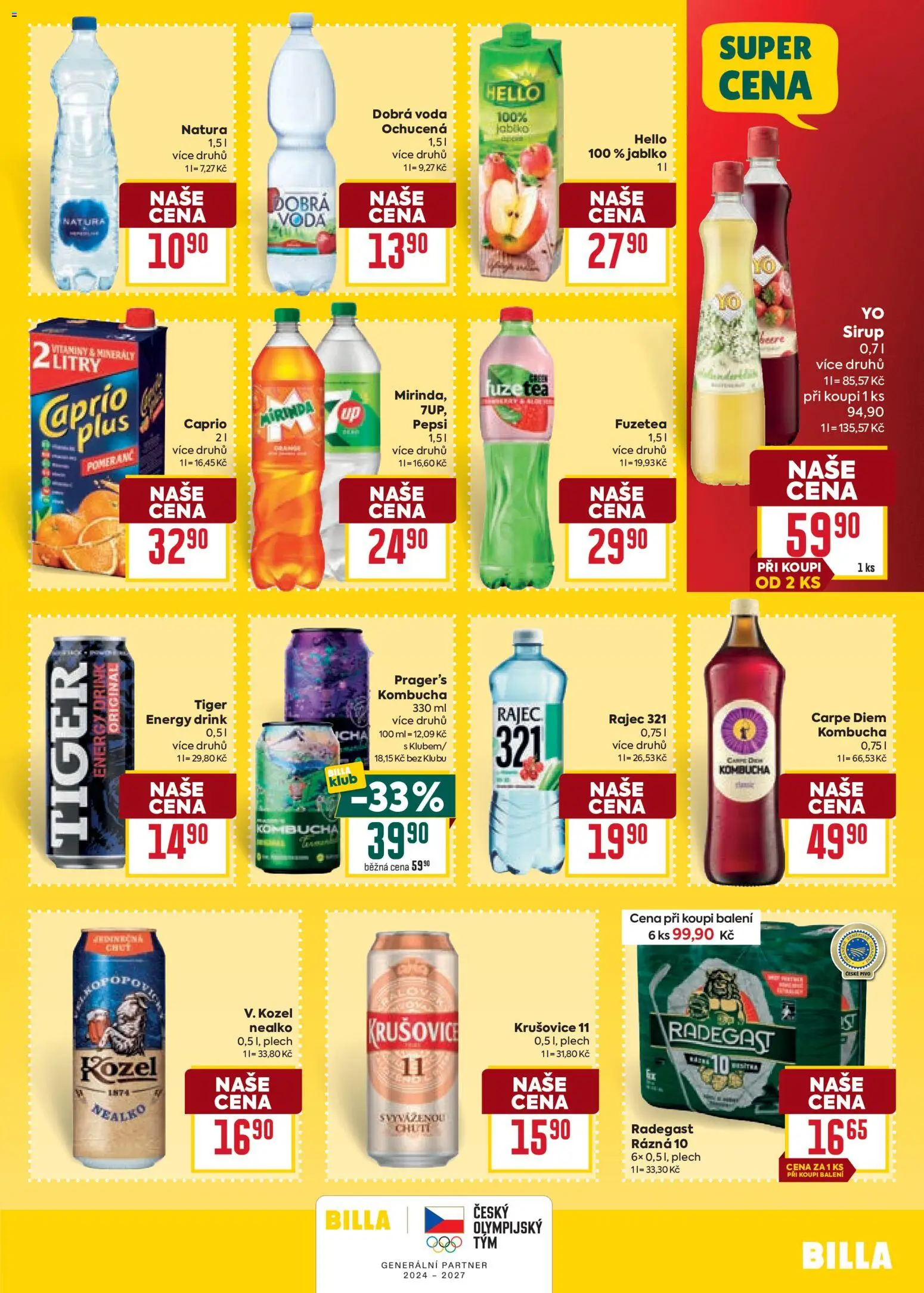 Billa Velký leták od 02.09.2026 | Strana: 29 | Produkty: Voda, Pepsi, Minerály, Kozel