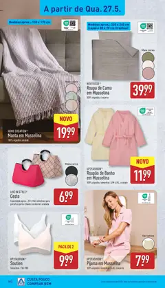 Pré-visualização Aldi folheto válido de 25.05.2026 | Página: 18 | Produtos: Cama, Banho, Roupa de cama, Roupão