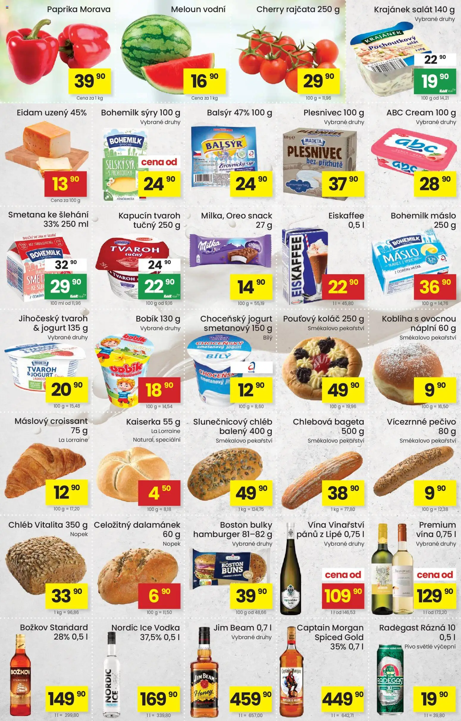 Kubík leták od 28.07.2026 | Strana: 2 | Produkty: Jim Beam, Rajčata, Tvaroh, Croissant