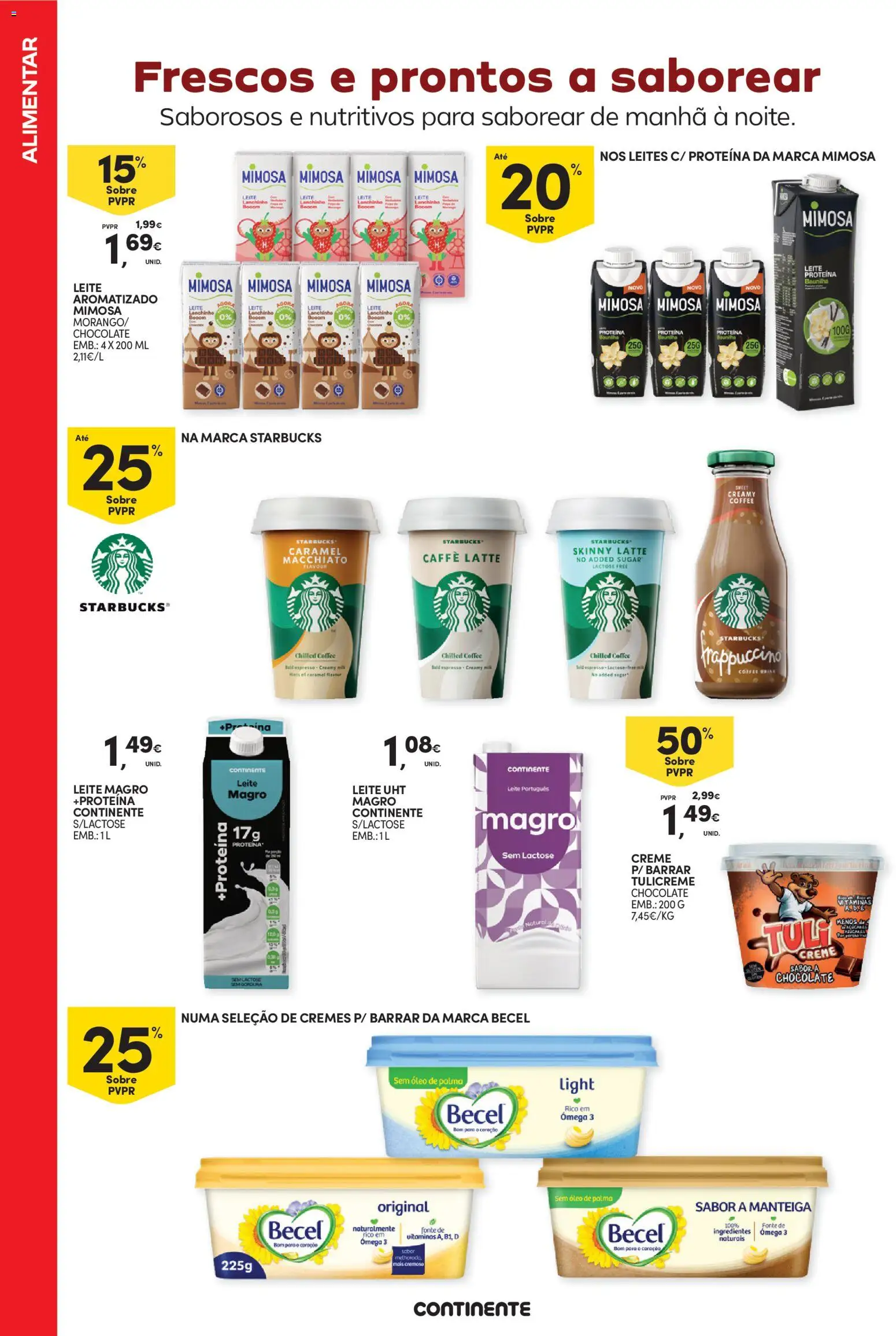 Continente - Férias de Verão  Abre espaço para a distração │ válido de 23/06/2026 | Página: 38 | Produtos: Ômega 3, Leite proteina, Manteiga, Chocolate