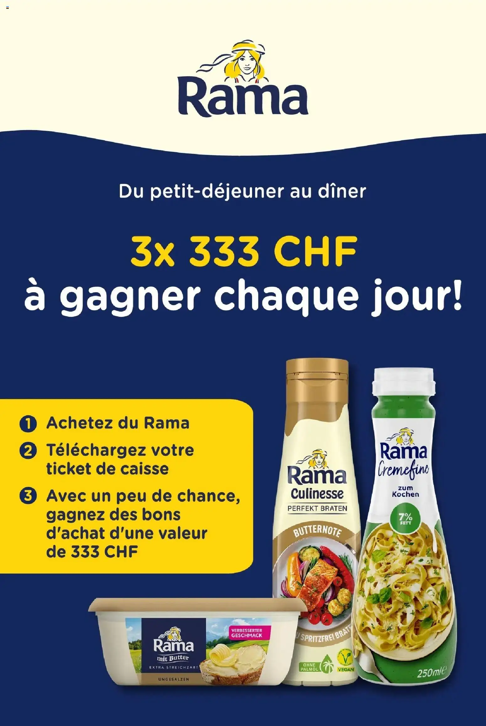 Angebote - Rama: gagner 3x 333 CHF chaque jour! – gültig ab 07.04.2026 | Seite: 1 | Produkte: Butter