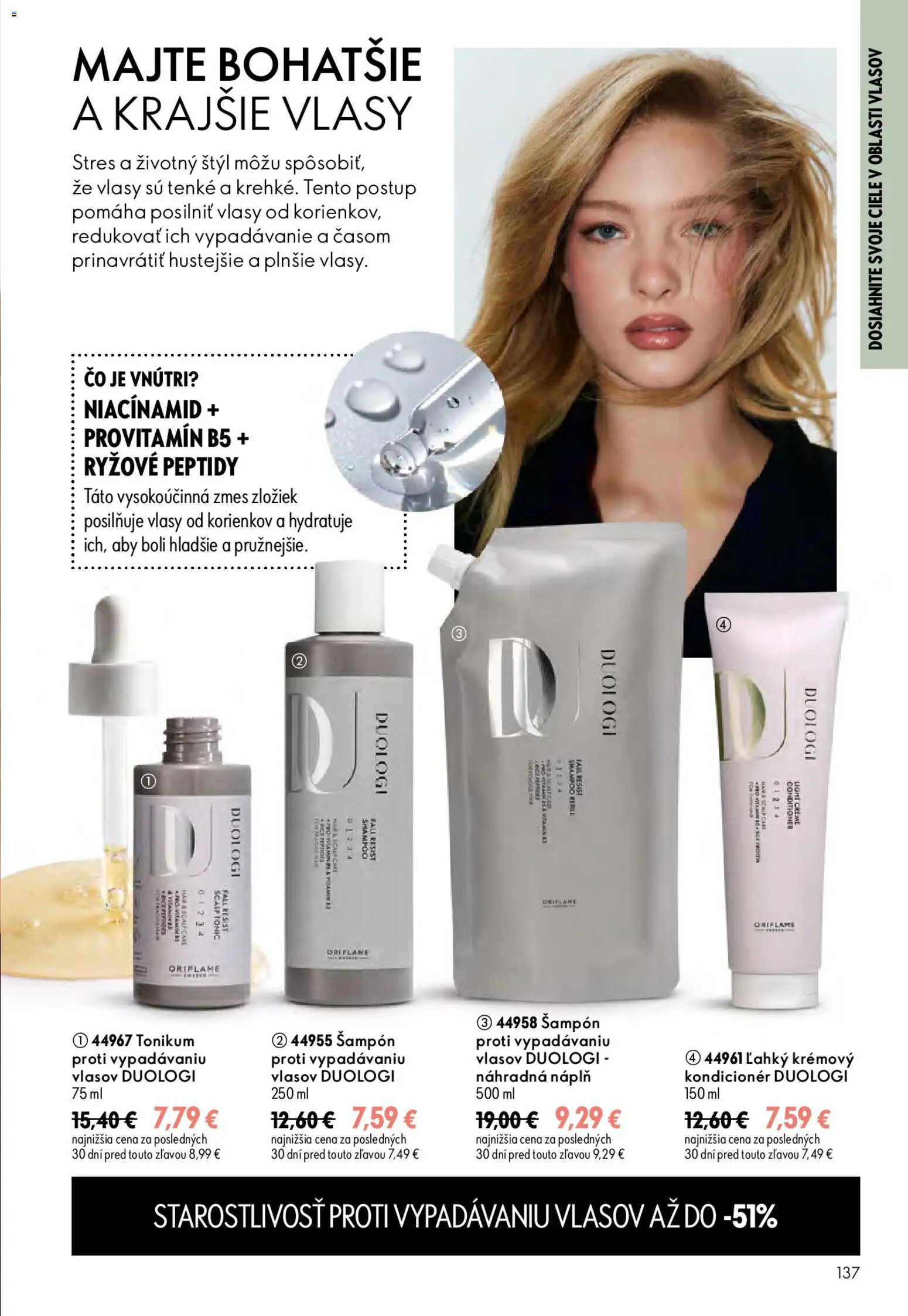 Nové Oriflame akcie – leták je platný od 09.09.2026 | Strana: 137 | Produkty: Šampón, Kondicionér, Tonic