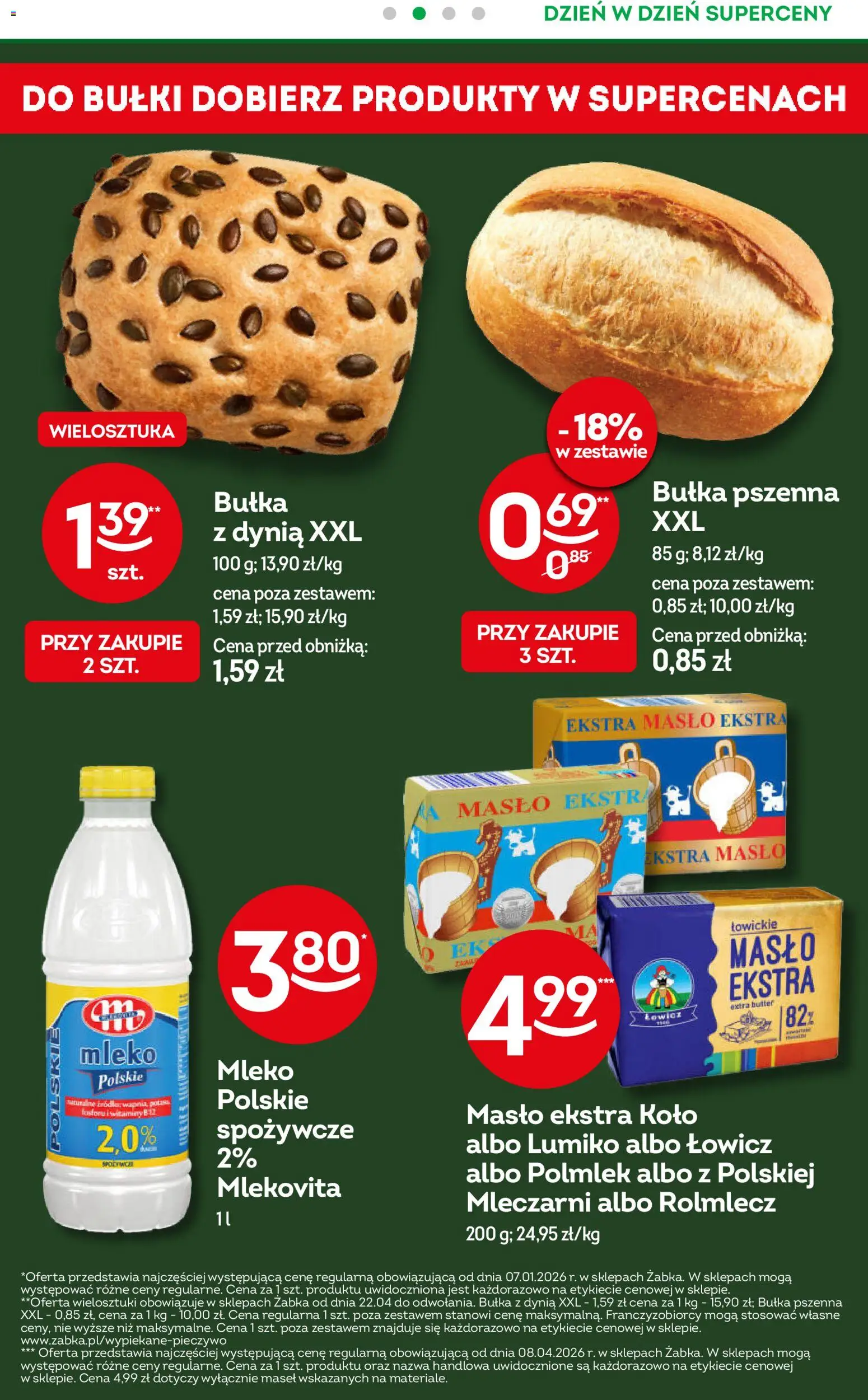 Żabka gazetka - Codzienne produkty od 20.05.2026 | Strona: 5 | Produkty: Dynia, Bułka, Mleko, Bułka pszenna