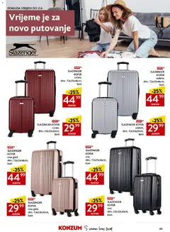 SLAZENGER KOFER, KOFER crveni, dlm.: 72x25x46cm, kom - Pregled kataloga iz trgovine Konzum, vrijedi od 20.05.2026 | Stranica: 43