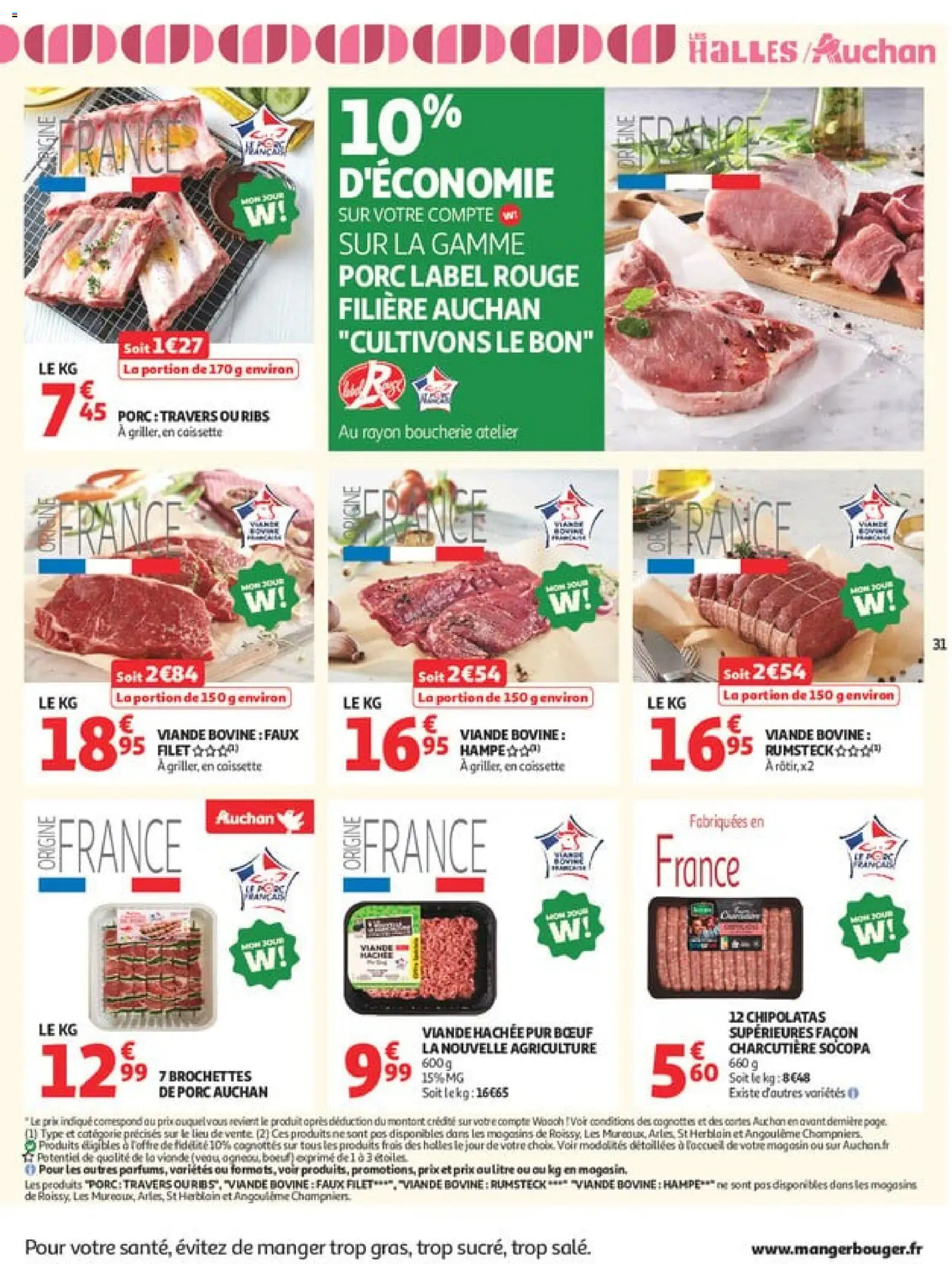 {H1} | Page: 31 | Produits: Viande, Ribs, Porc, Rumsteck