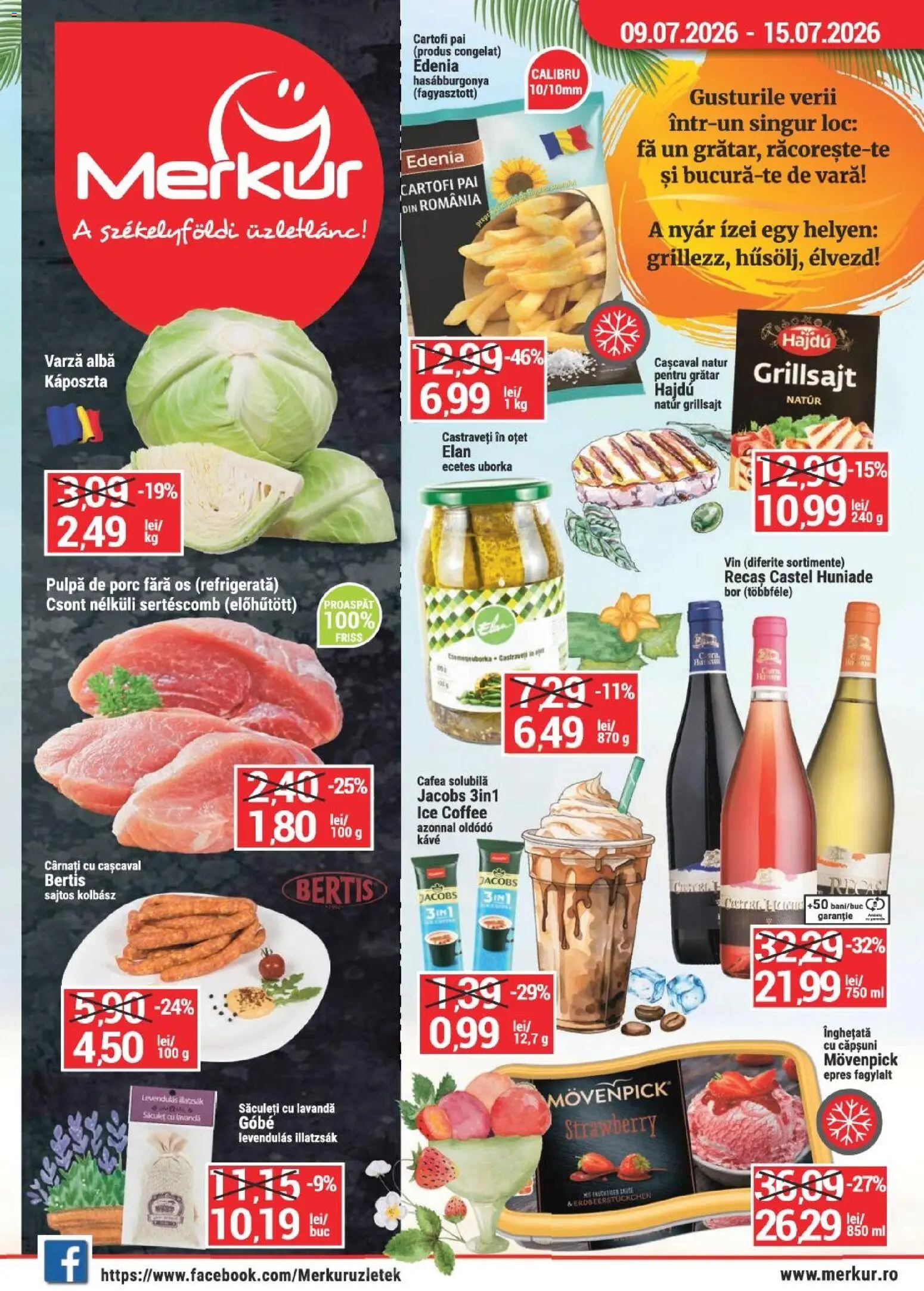 Noul catalog Merkur – valabil de la 09.07.2026 | Pagină: 1 | Produse: Grătar, Oțet, Vin, Cartofi