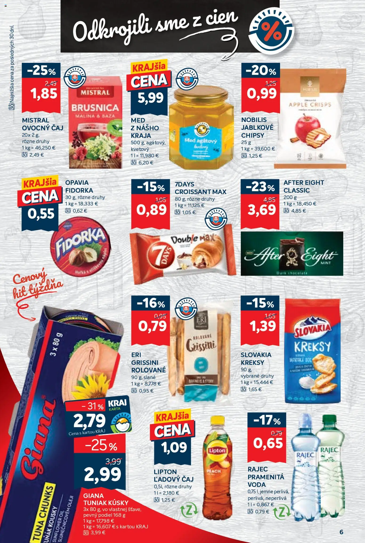 Nové Kraj akcie – leták je platný od 29.10.2026 | Strana: 10 | Produkty: Croissant, Voda, Ovocný čaj, Ľadový čaj