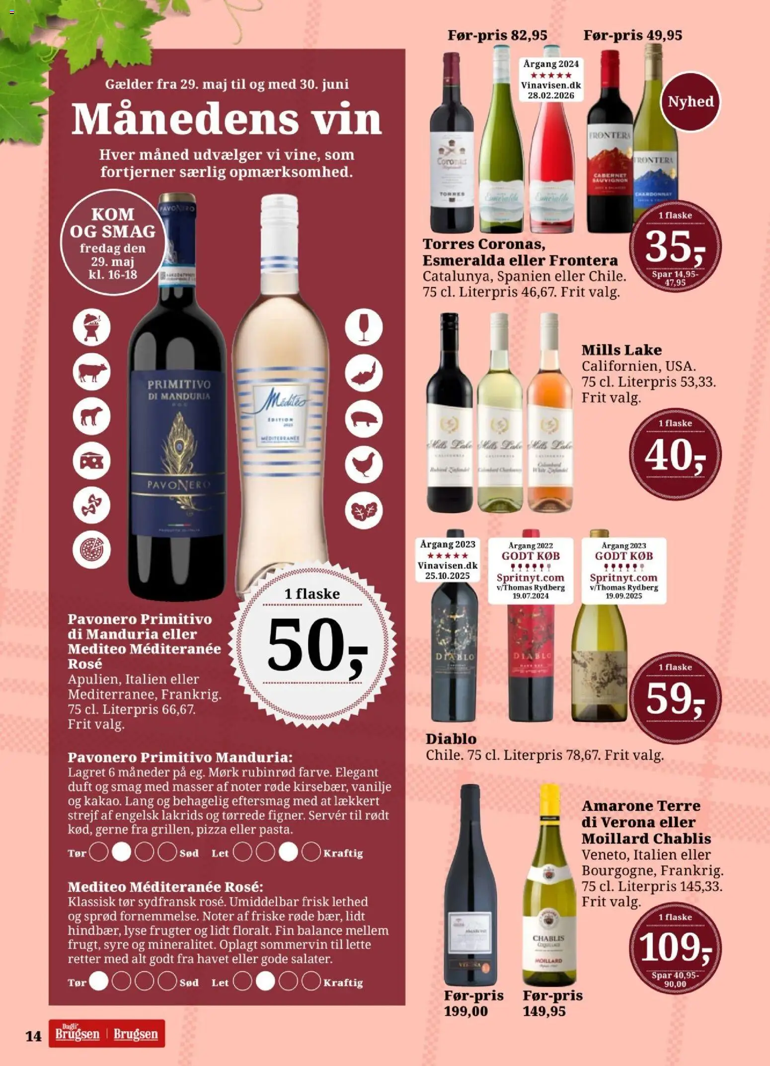 Dagli'Brugsen tilbudsavis – gyldig fra 22.05.2026 | Side: 16 | Produkter: Duft, Pizza, Vin, Søm