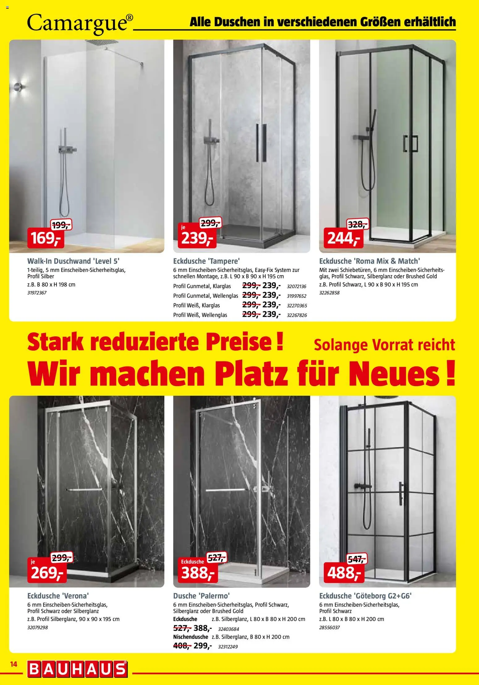 Bauhaus Prospekt 	 – gültig ab 16.05.2026 | Seite: 14 | Produkte: Dusche