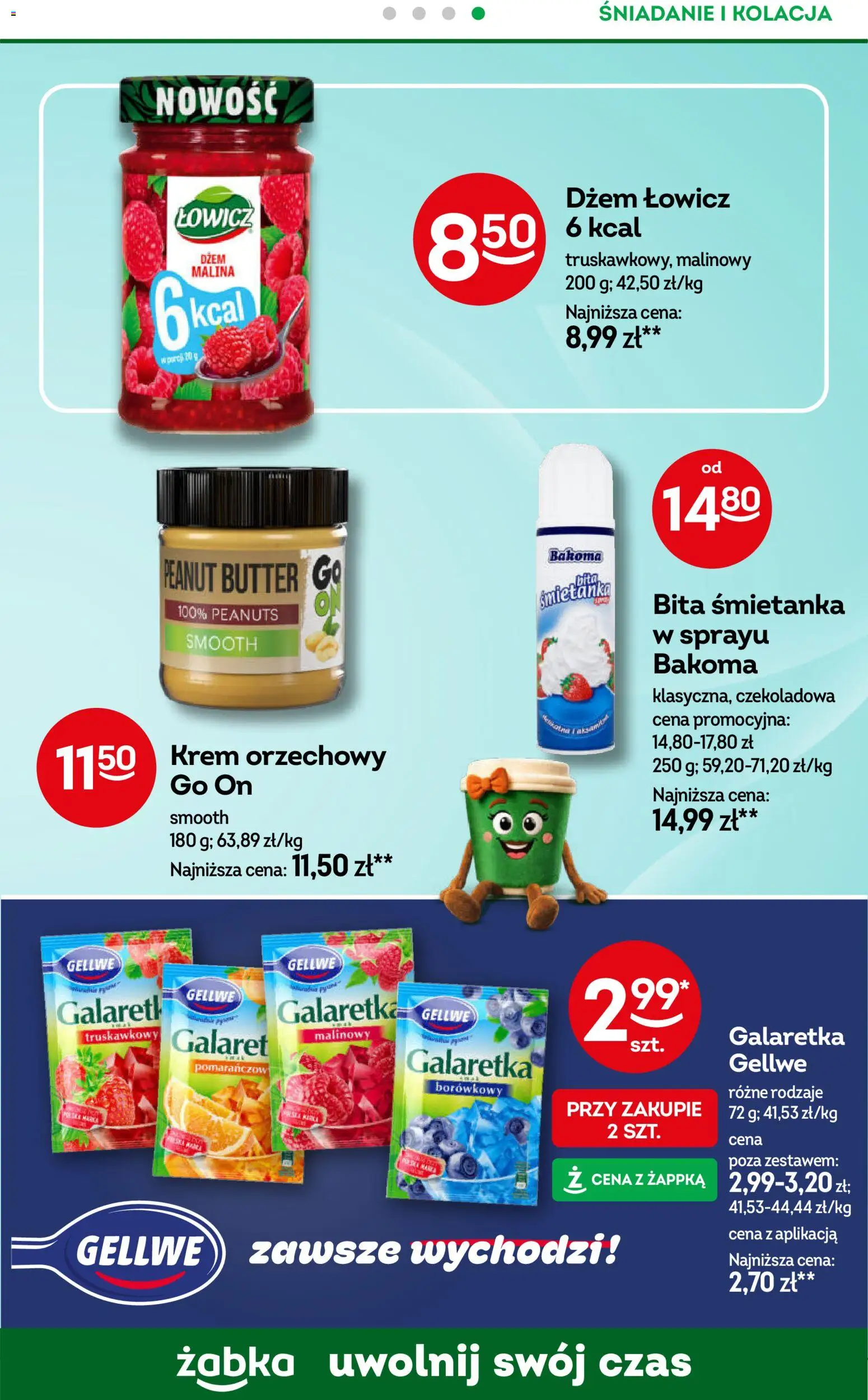 Żabka gazetka - Codzienne produkty od 20.05.2026 | Strona: 15 | Produkty: Galaretka, Bita śmietanka, Krem orzechowy, Dżem