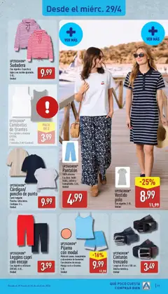Vista previa Aldi folleto Península válido desde el 27.04.2026 | Página: 17 | Productos: Sudadera, Pijama, Cinturón