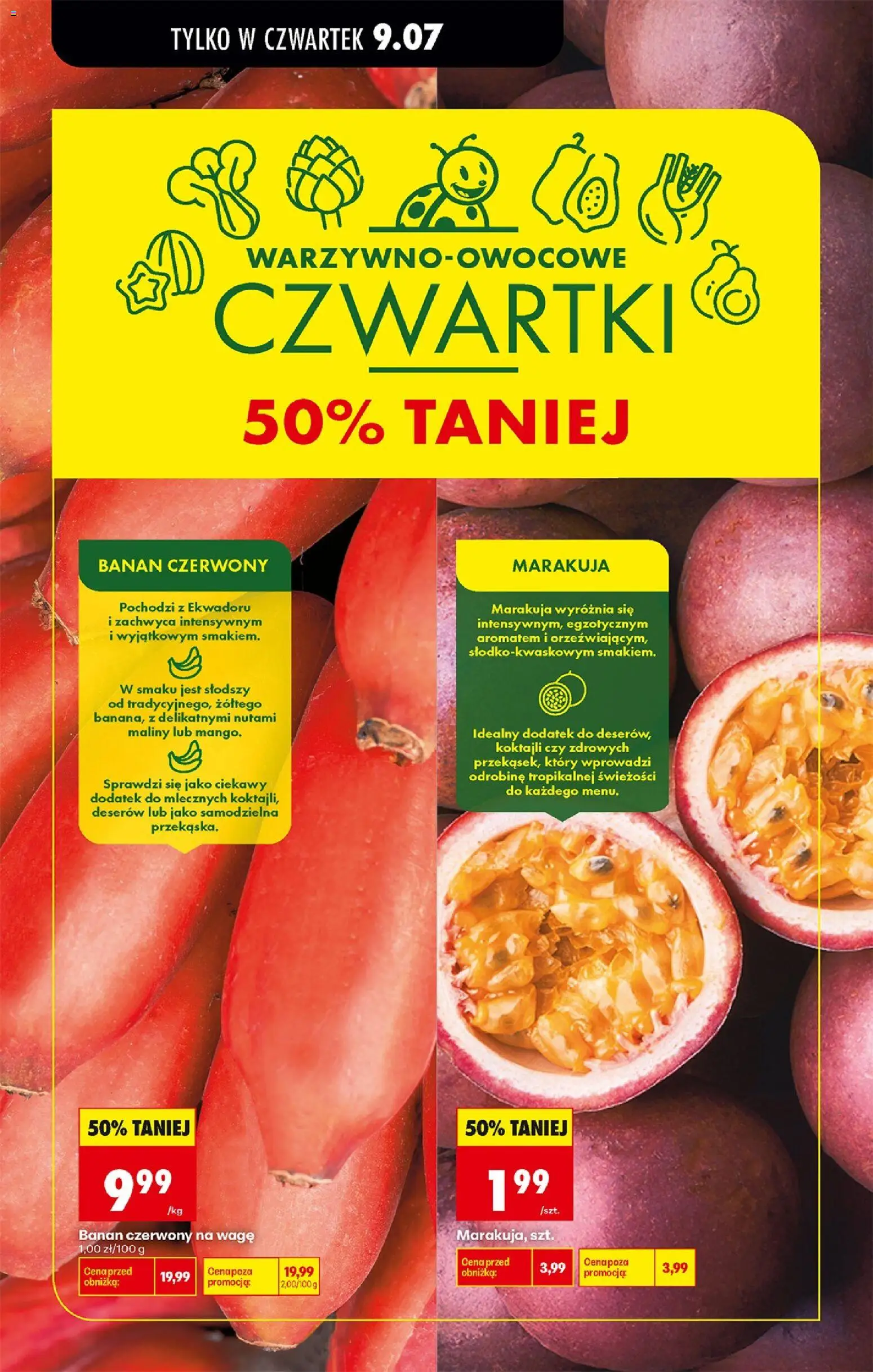 Biedronka Polsko leták - Codziennie niskie ceny od 09.07.2026 | Strana: 79 | Produkty: Banán, Maliny, Marakuja