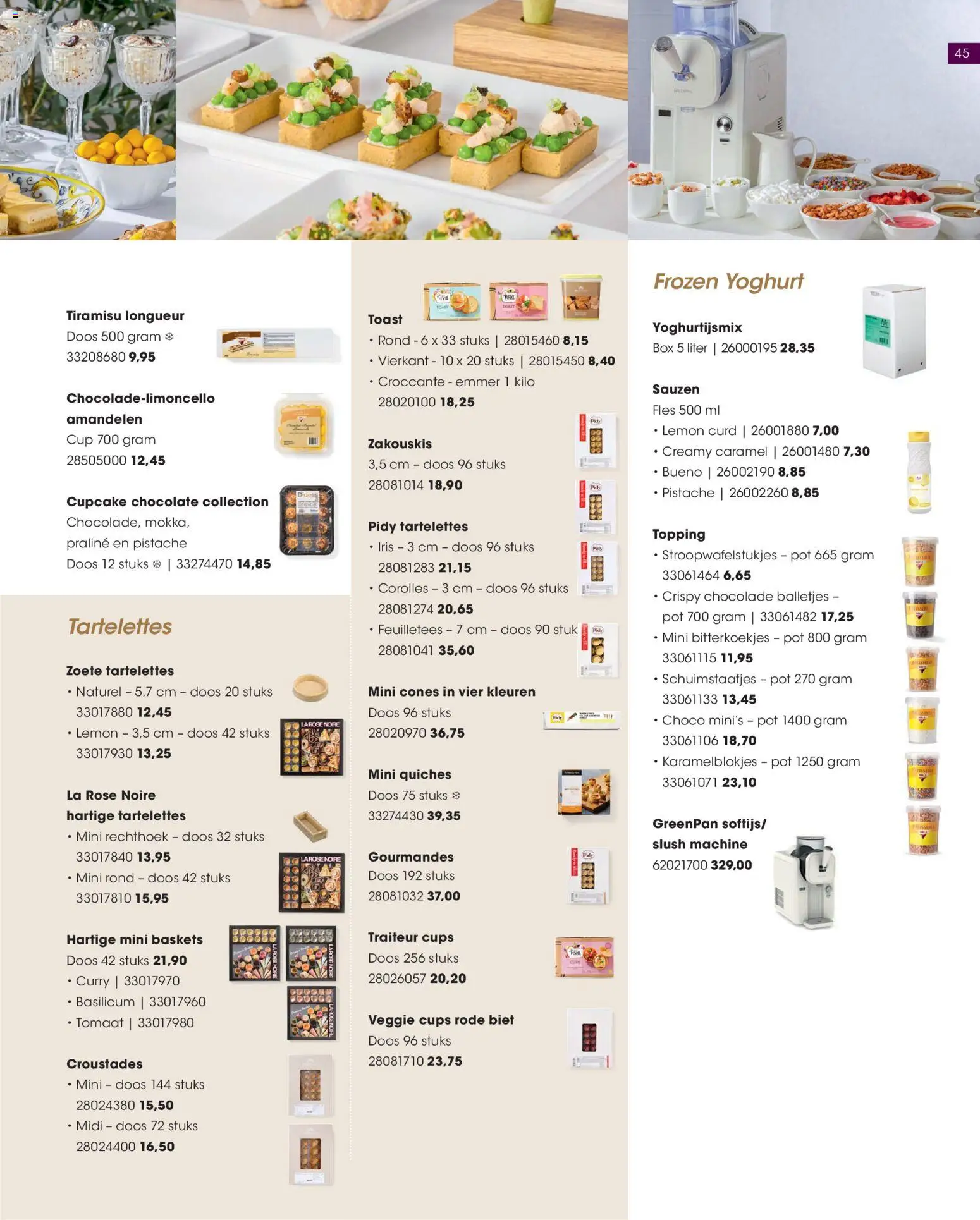 {H1} | Pagina: 45 | Producten: Tomaat, Cupcake, Box, Dobozos sör