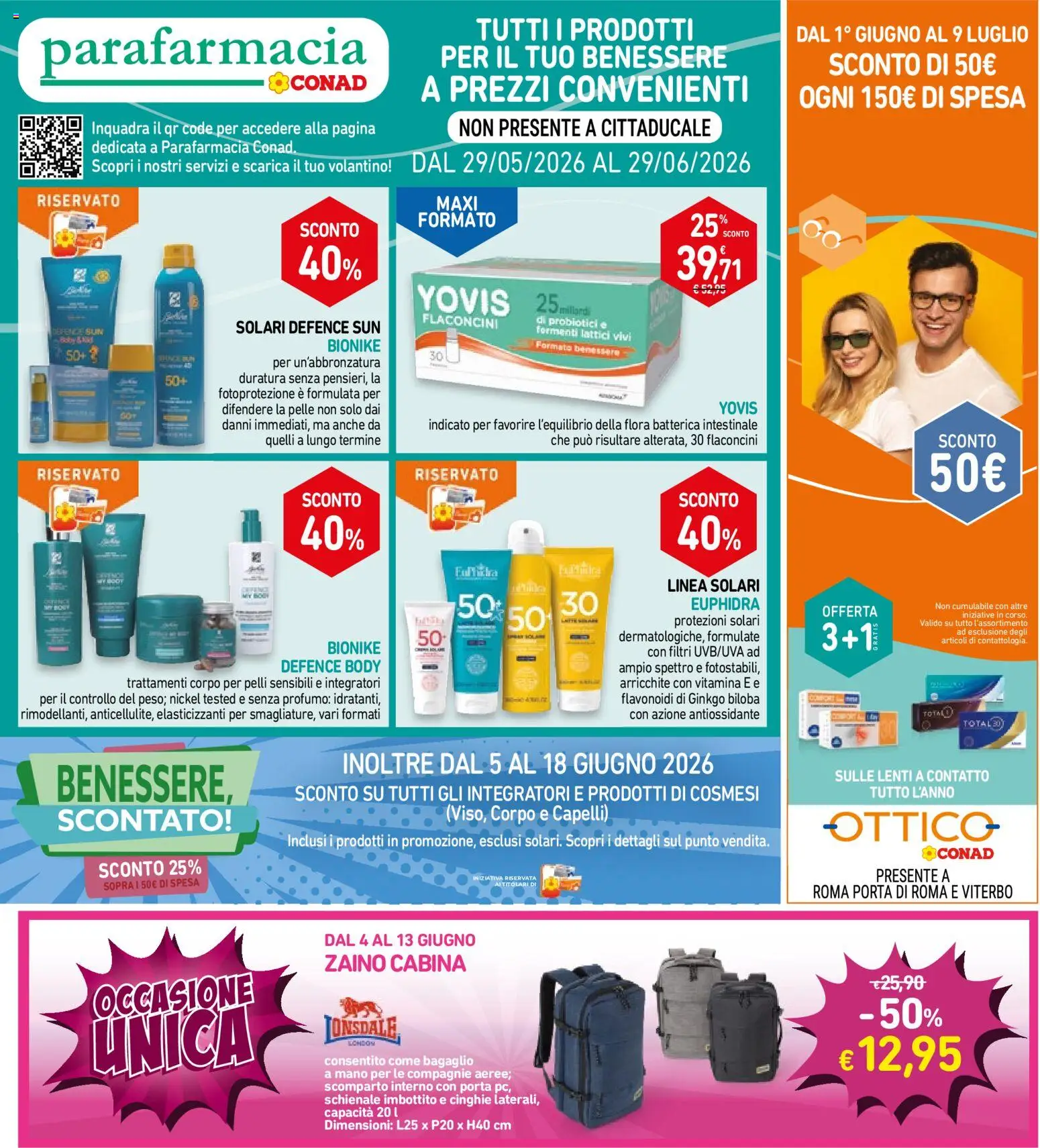Volantino Spazio Conad del 05.06.2026 | Pagina: 5 | Prodotti: Zaino, Profumo