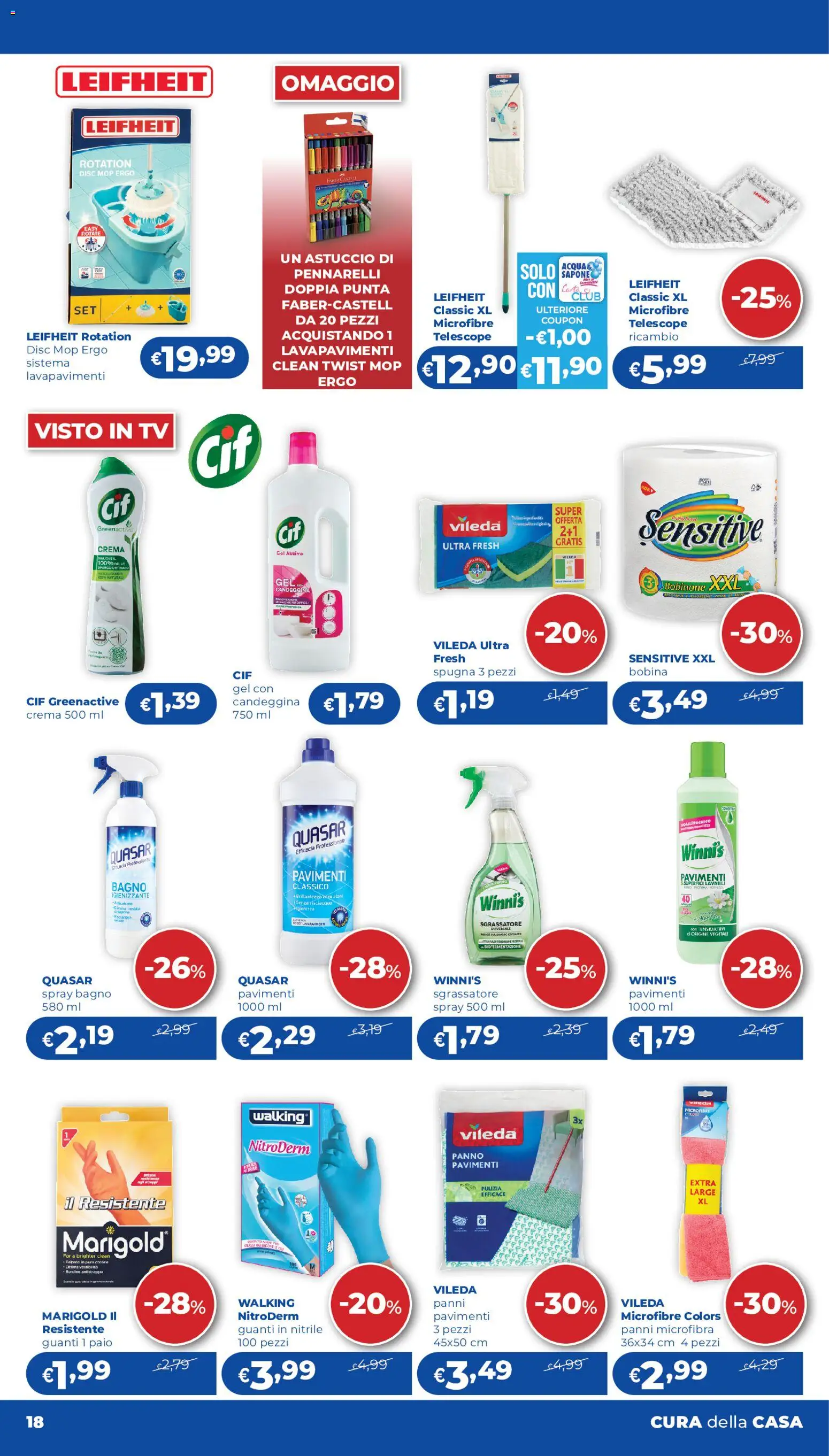 Volantino Acqua e Sapone del 24/09/2026 | Pagina: 18 | Prodotti: Crema, Sapone, Guanti, Bagno