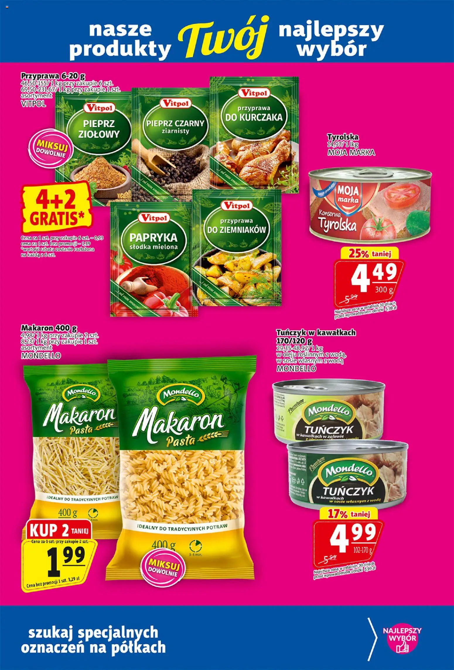 Prim Market gazetka od 30.07.2026 | Strona: 18 | Produkty: Papryka, Tuńczyk, Makaron, Woda