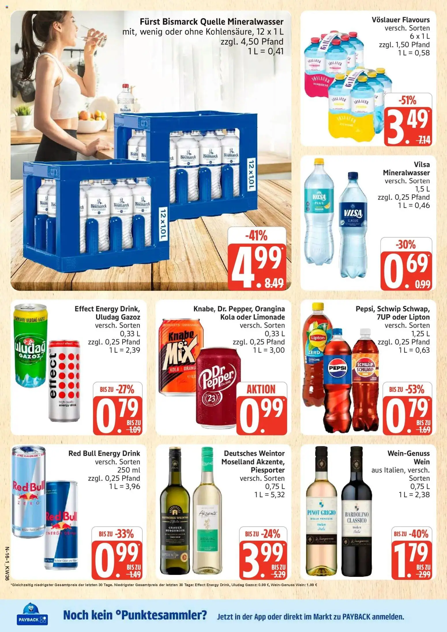 Marktkauf Prospekt Buxtehude (ab 31.08.2026) » Angebote online | Seite: 16 | Produkte: Energy, Limonade, Schwip schwap, Wein
