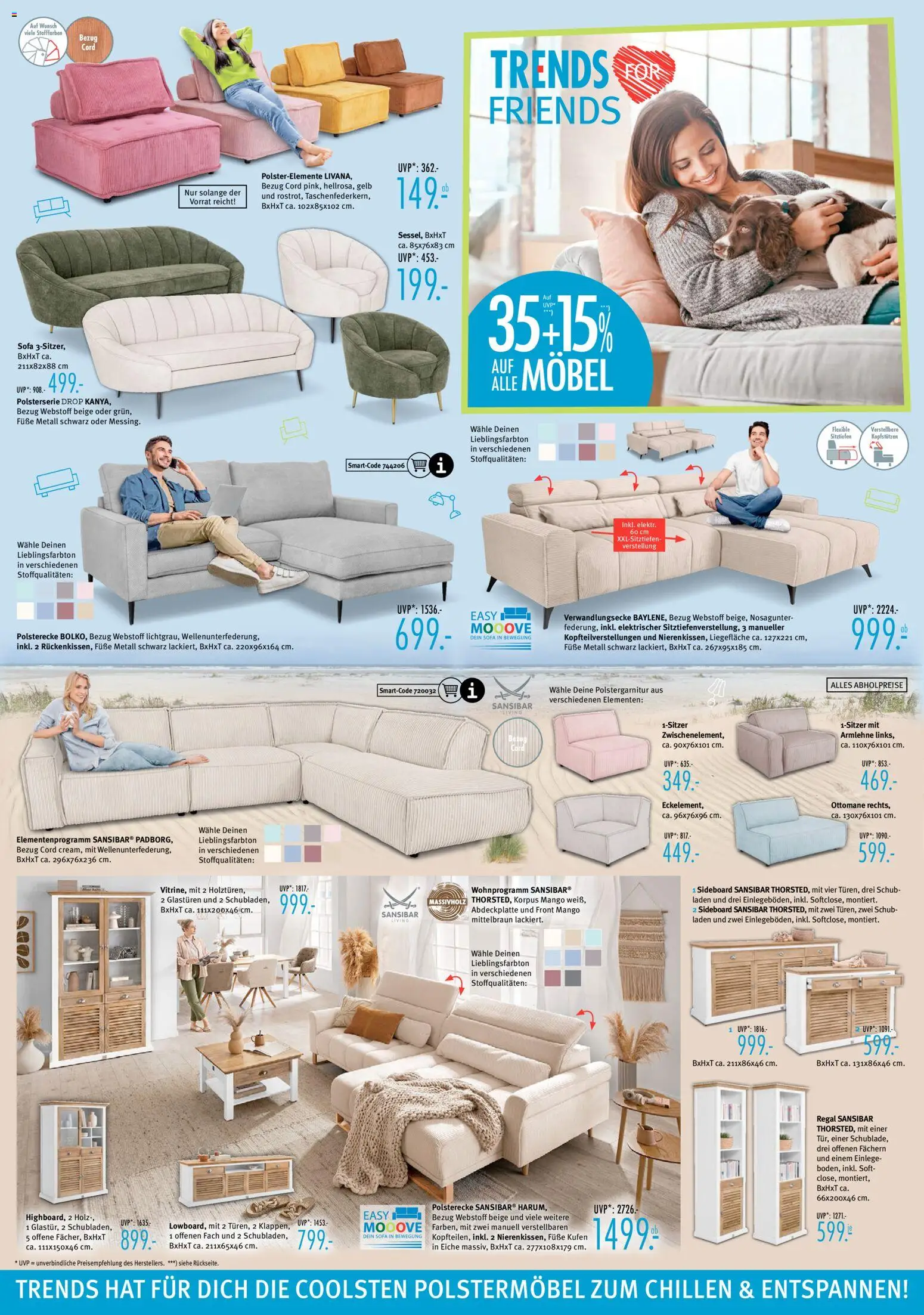 Trends Prospekt – gültig ab 04.07.2026 | Seite: 2 | Produkte: Sideboard, Sofa, Regal, Mango