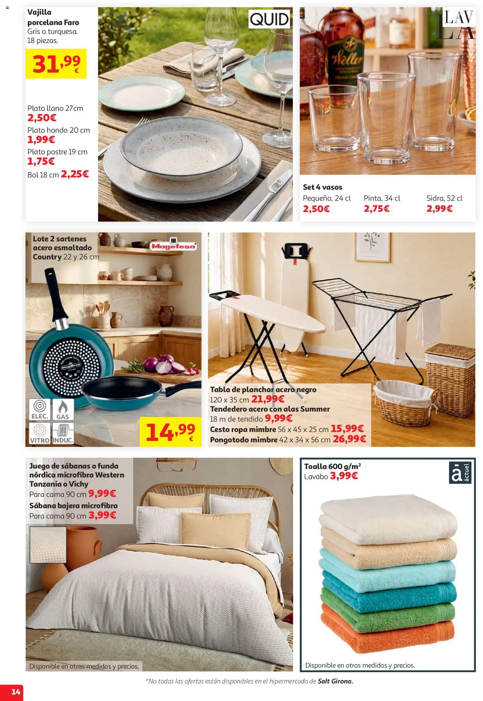 Alcampo HP Nacional no Litoral │ válido desde el 29/07/2026 | Página: 14 | Productos: Juego de sábanas, Tendedero, Βρεφικό κρεβάτι, Cama