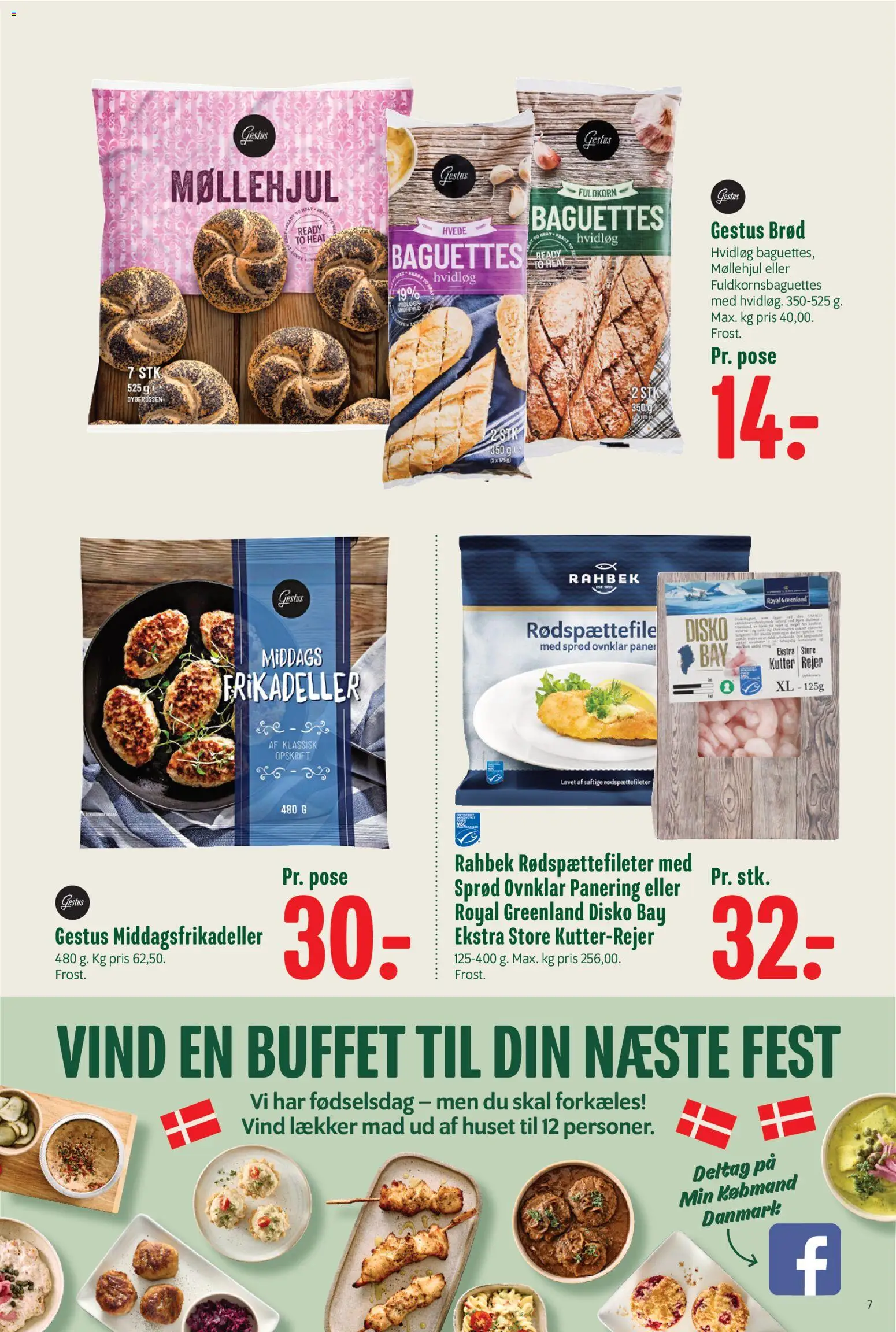 Min Købmand tilbudsavis – gyldig fra 21/08/2026 | Side: 7 | Produkter: Brød, Hvidløg, Frikadeller, Rejer