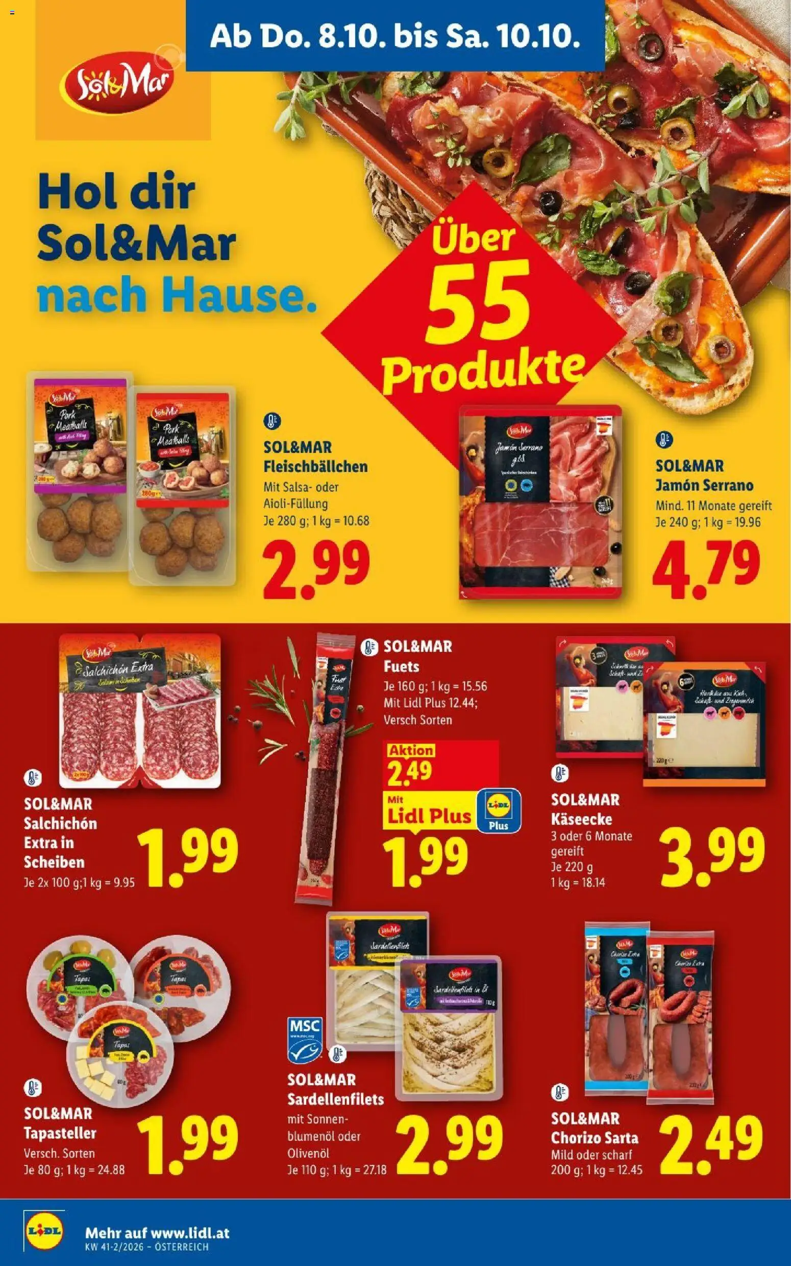 Lidl Flugblatt gültig ab 08.10.2026 | Seite: 14 | Produkte: Salami