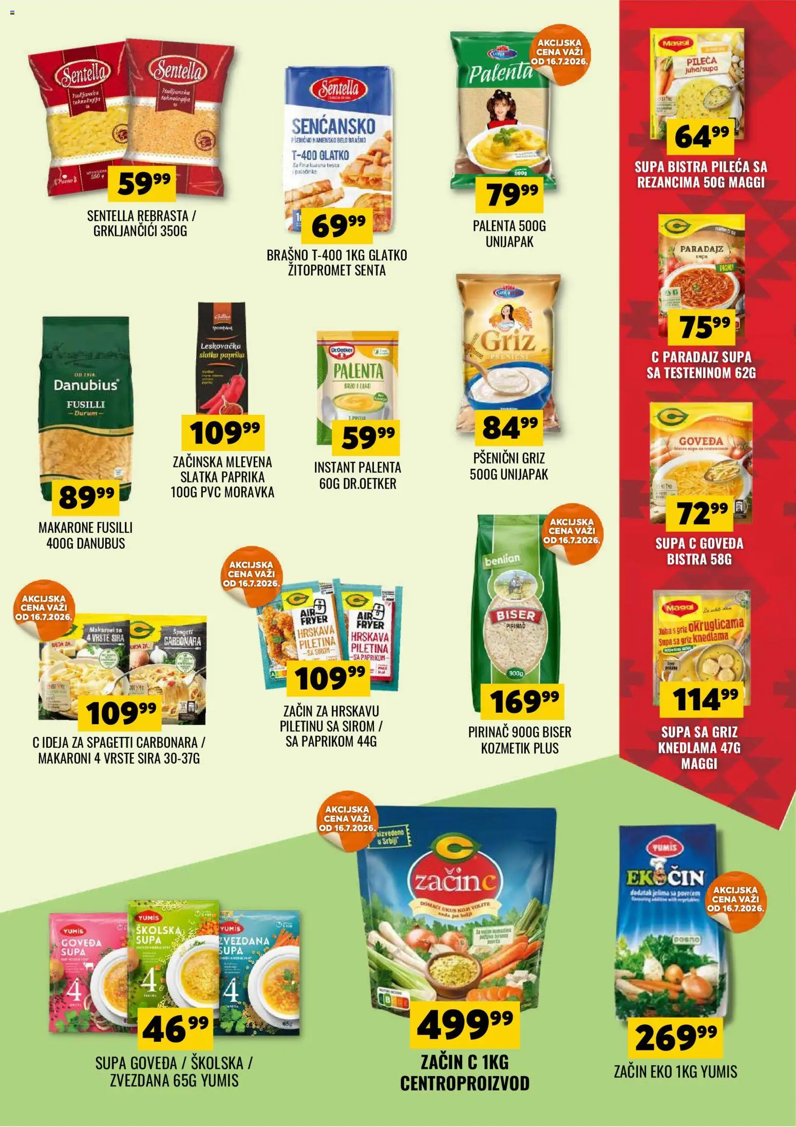 Tekijanka katalog - važi od 15.07.2026 | Strana: 7 | Proizvode: Paprika, Brašno, Špageti, Paradajz