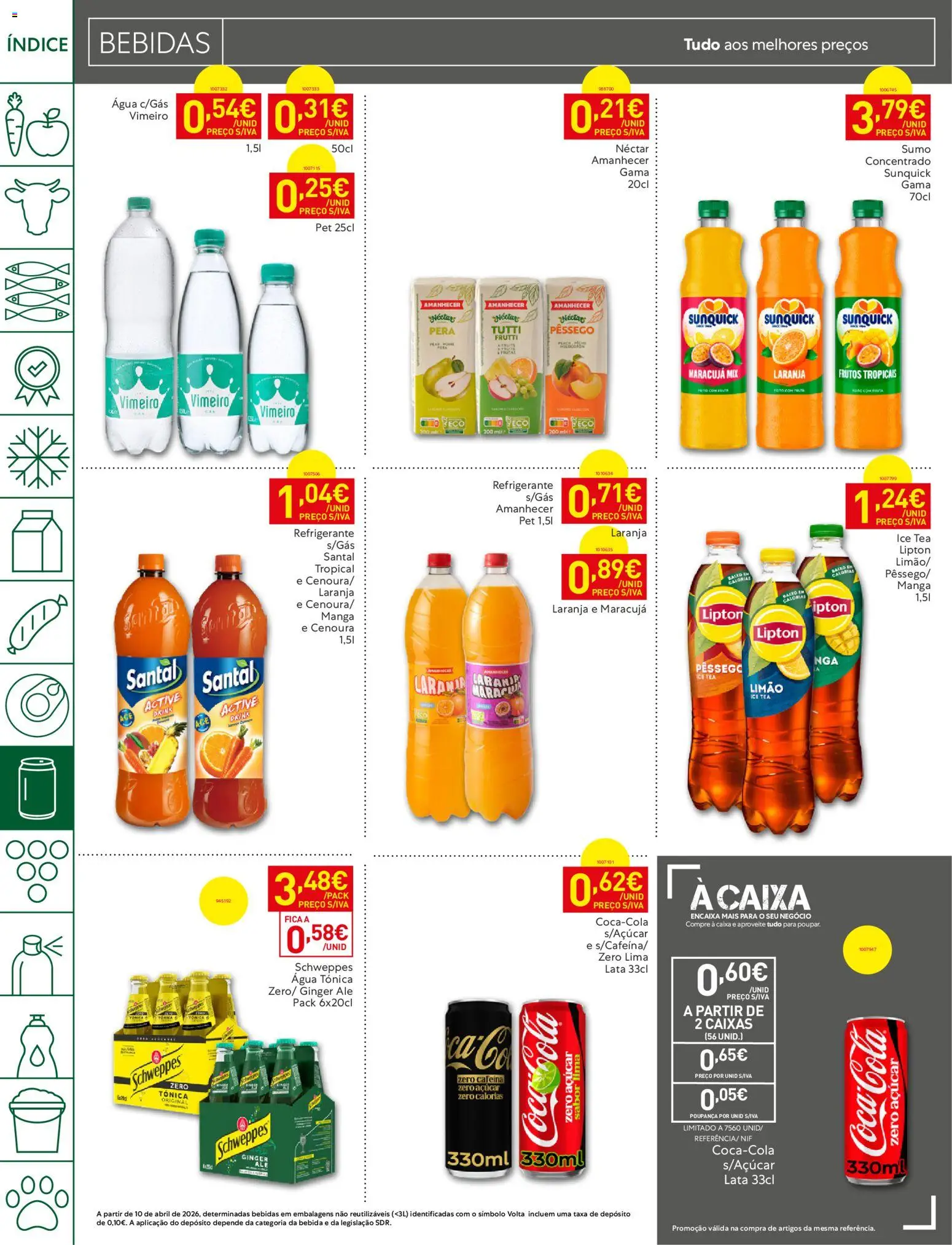 Recheio folheto │ válido de 18/08/2026 | Página: 24 | Produtos: Refrigerante, Água tónica, Açúcar, Cenoura