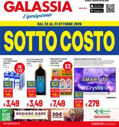 Anteprima del volantino Galassia volantino Sotto Costo valido a partire dal 22/10/2026