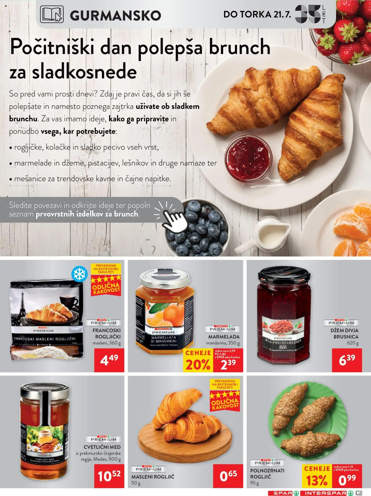 Novi Spar katalog ponudbe – veljaven od 16.07.2026 | Stran: 18 | Izdelki: Med, Rogljički, Marmelada, Džem