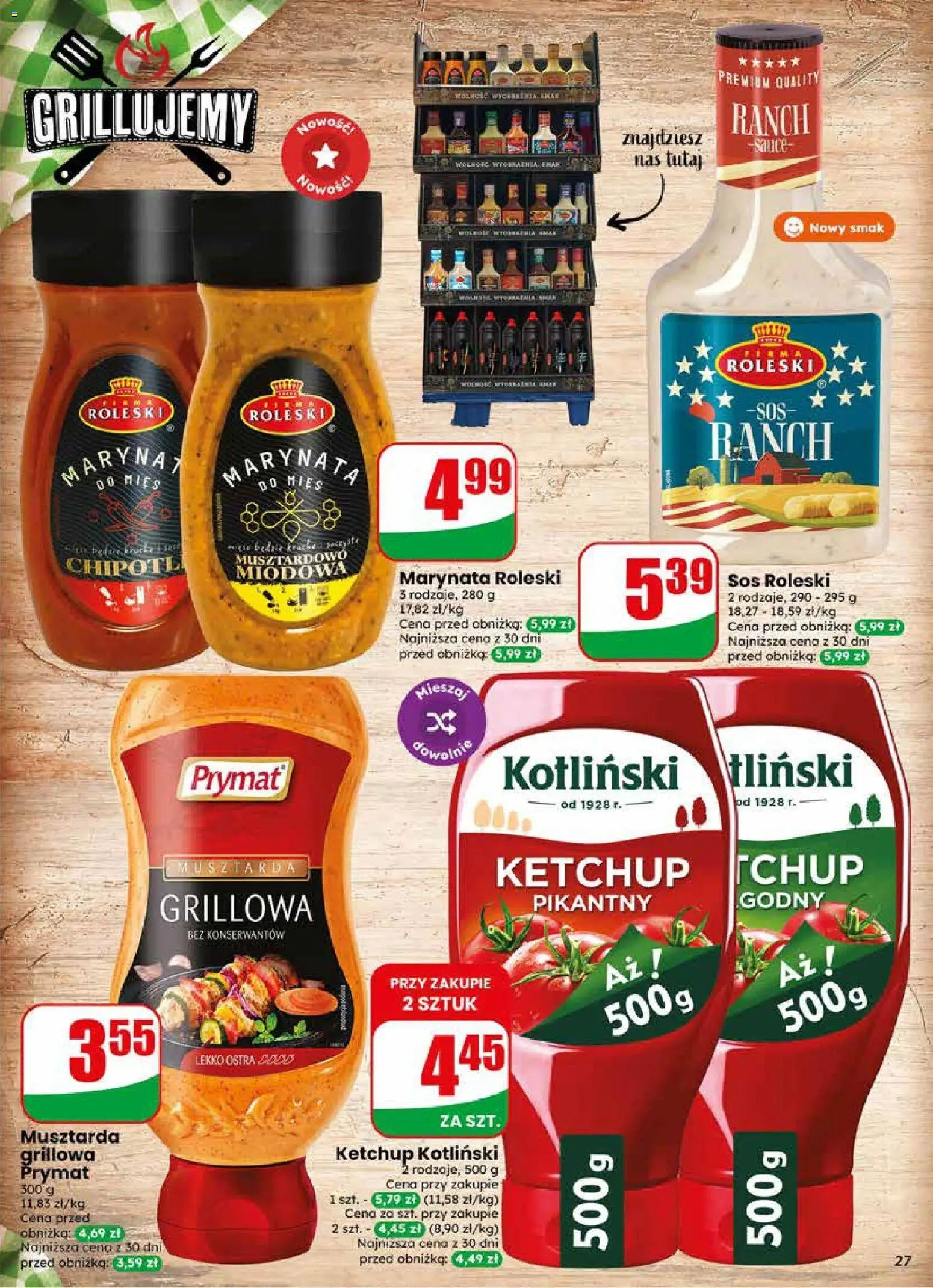 Dino gazetka od 17.06.2026 | Strona: 27 | Produkty: Ketchup, Musztarda, Sos