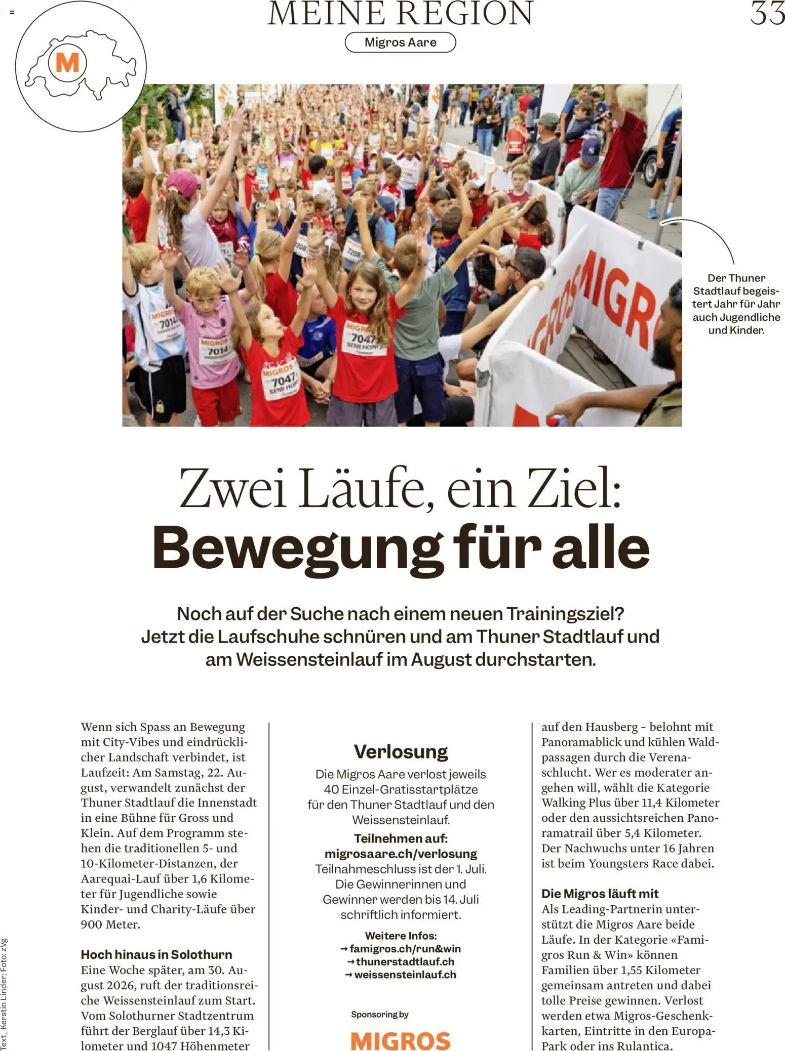 Migros aktionen Magazin – gültig ab 24.06.2026 | Seite: 33 | Produkte: Laufschuhe, Walking
