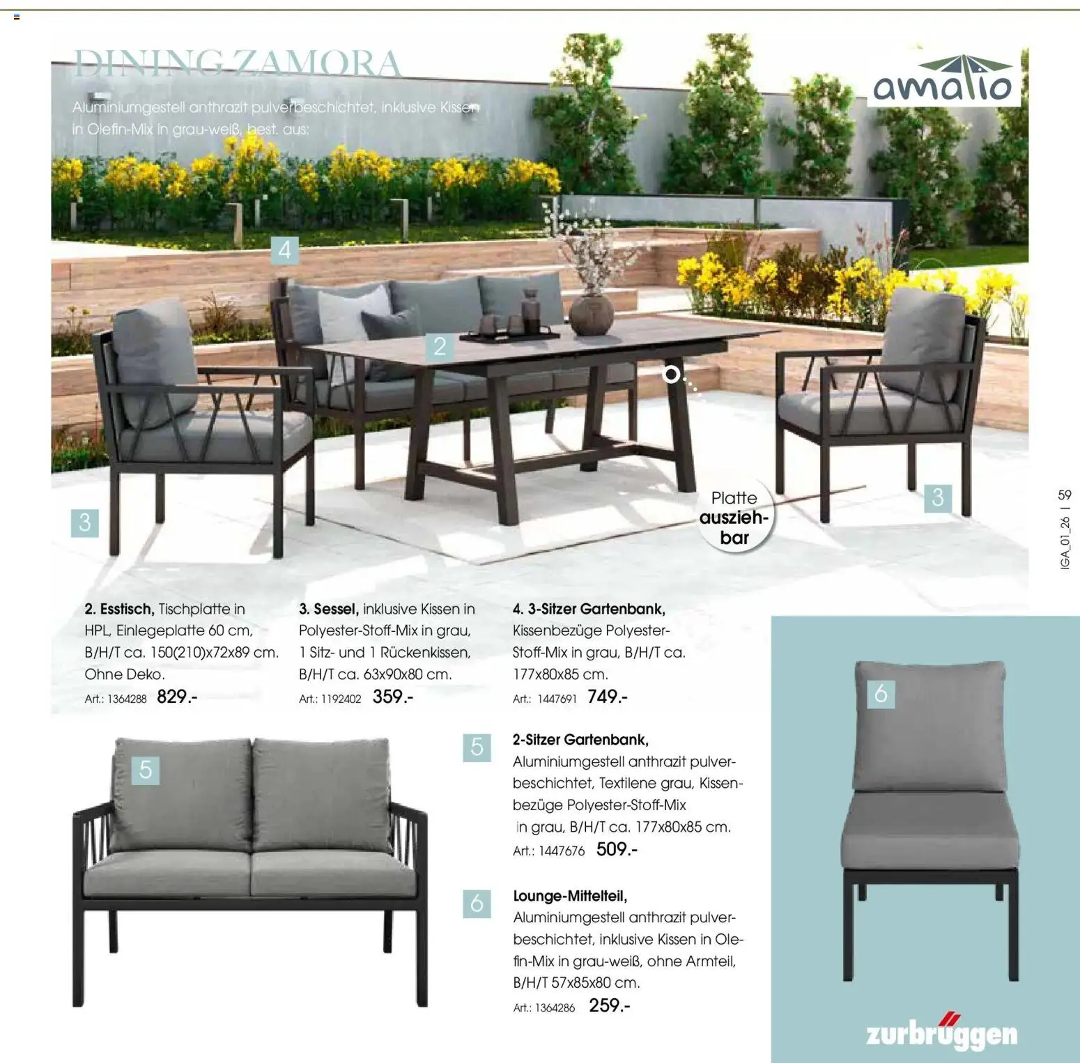 Zurbrüggen Garten Unna – gültig ab 19.03.2025 | Seite: 59 | Produkte: Kissen