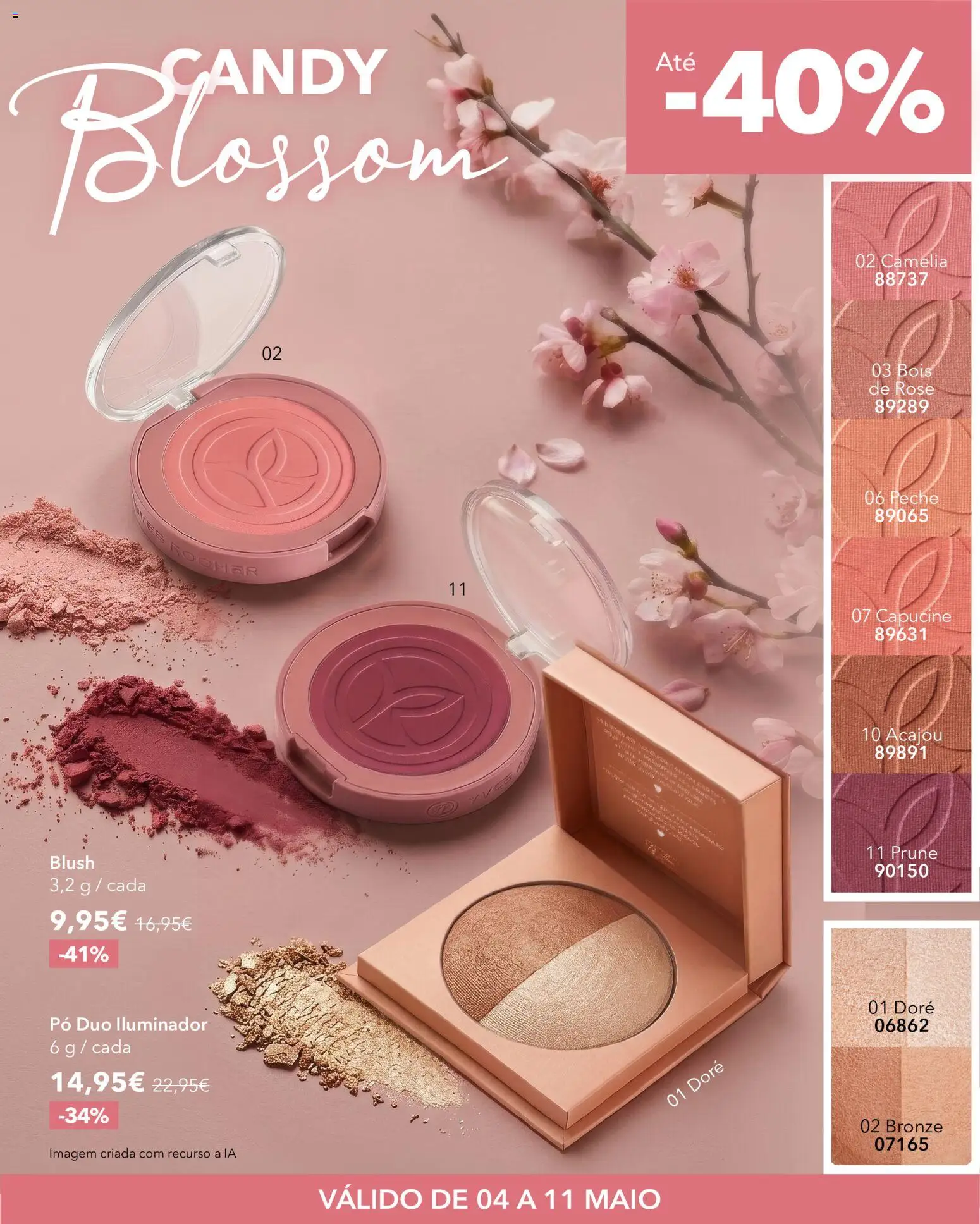 Yves Rocher Candy blossom  │ válido de 04.05.2026 | Página: 8 | Produtos: Iluminador, Pó, Blush