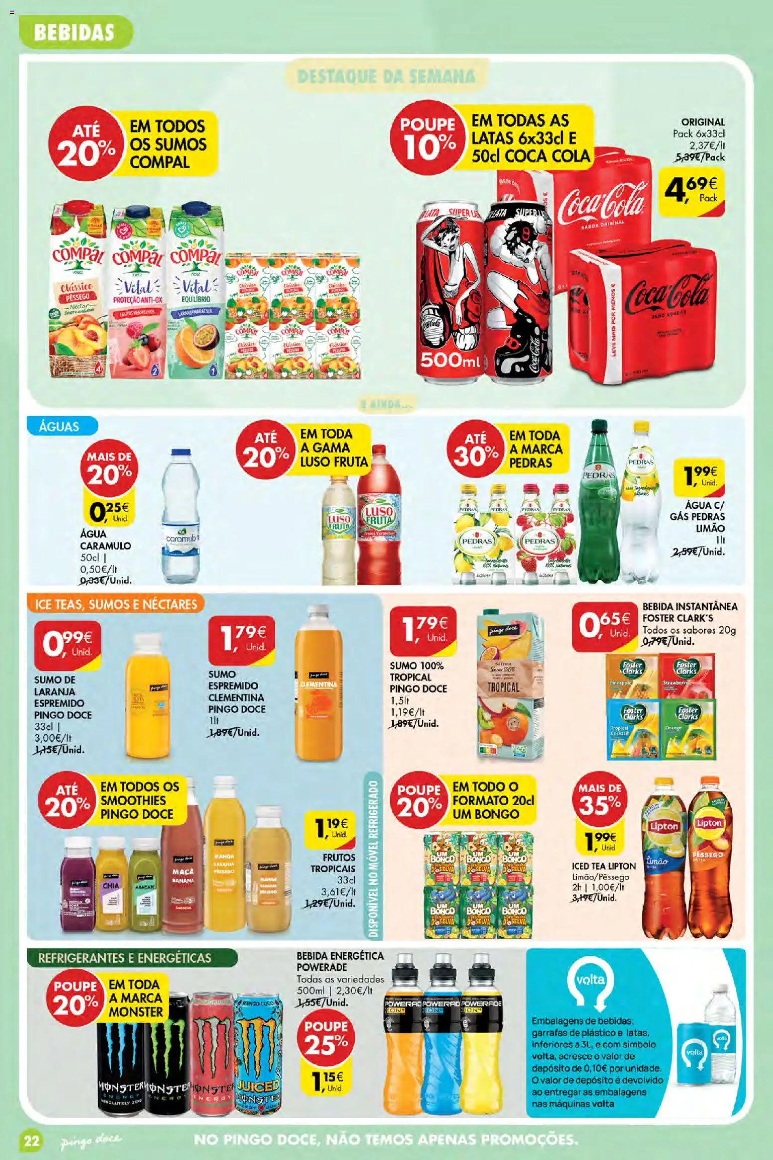 Pingo Doce Poupe Esta Semana Açores │ válido de 10/09/2026 | Página: 22 | Produtos: Agua, Banana, Abacate, Sumo