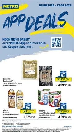Metro App Deals ab 08.06.2026 gültig