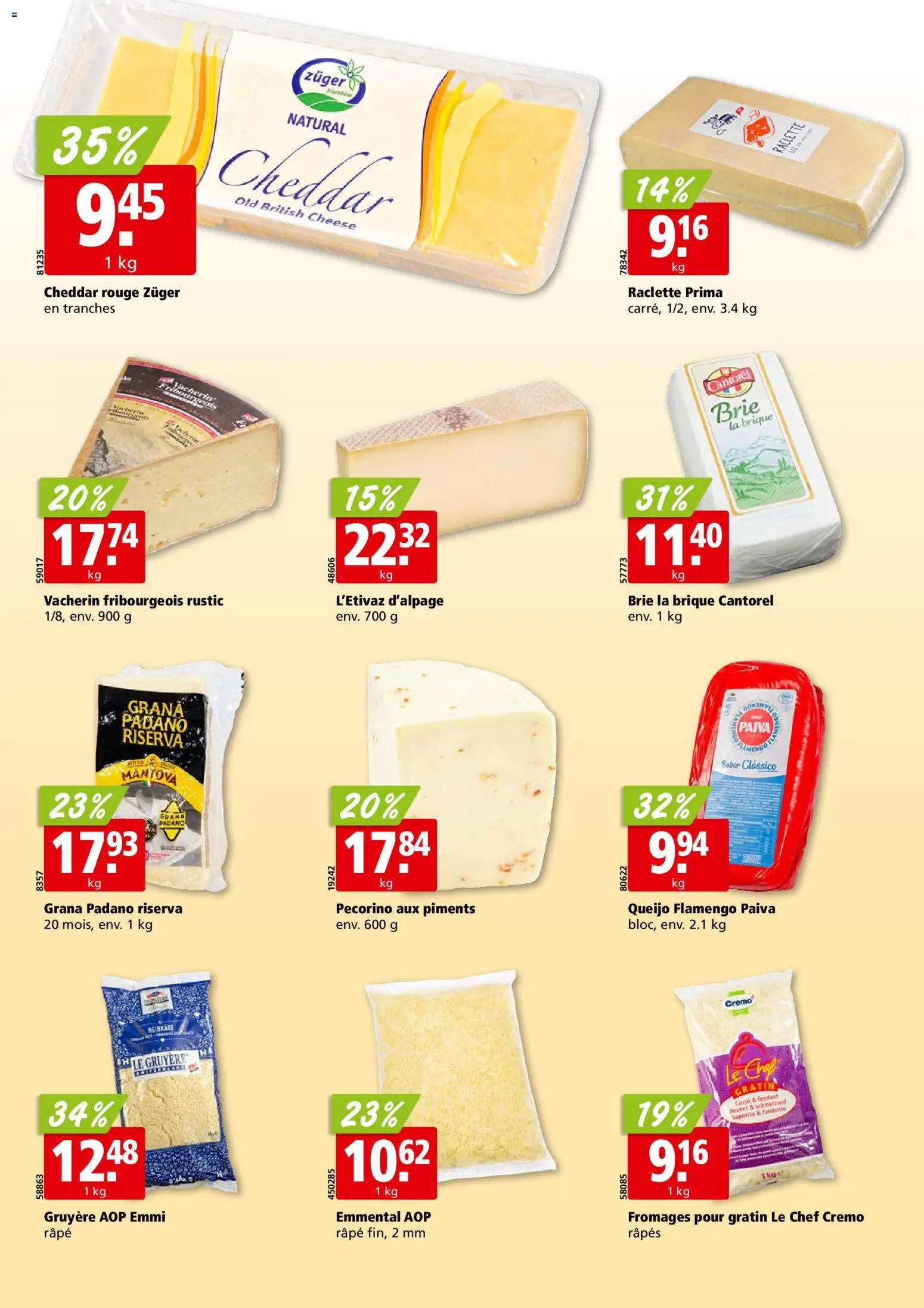 Aligro aktionen Chavannes, Matran, Genève, Sion – gültig ab 17.08.2026 | Seite: 16 | Produkte: Grana Padano, Frischkäse, Rouge, Raclette
