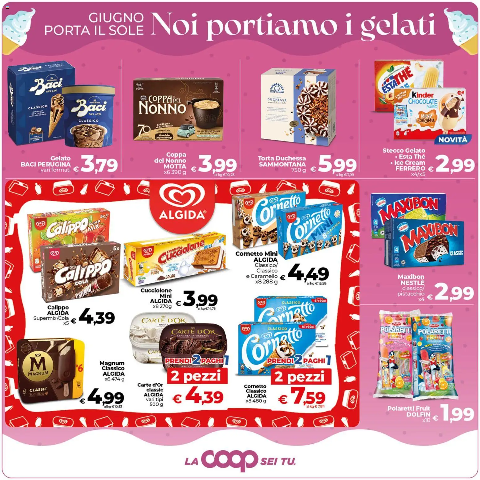 Volantino COOP del 09.06.2026 | Pagina: 15 | Prodotti: Cioccolato, Cornetto, Gelato, Cacao