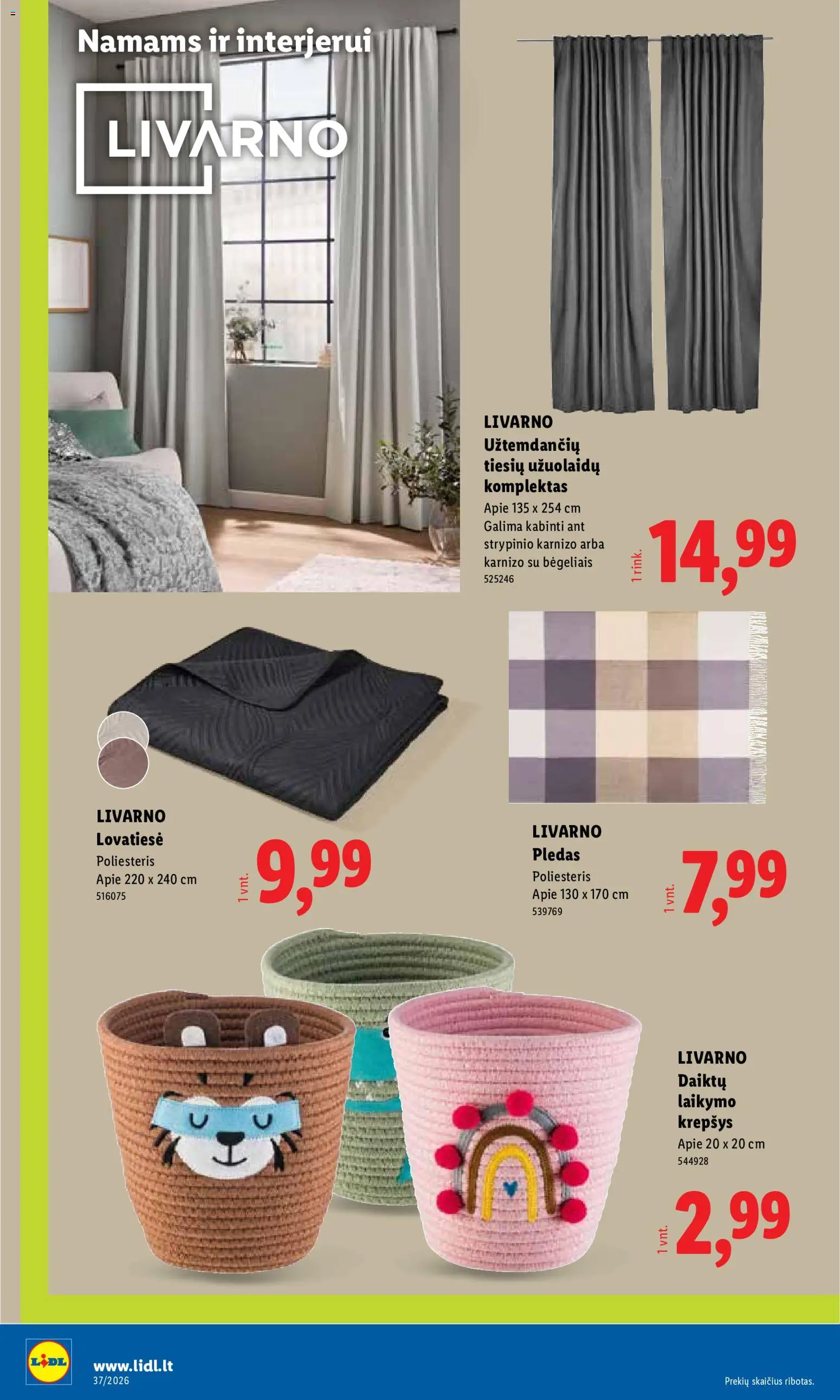 LIDL akcijos nuo 2026.09.07 | Puslapis: 4 | Prekių: Krepšys, Pledas, Lovatiesė