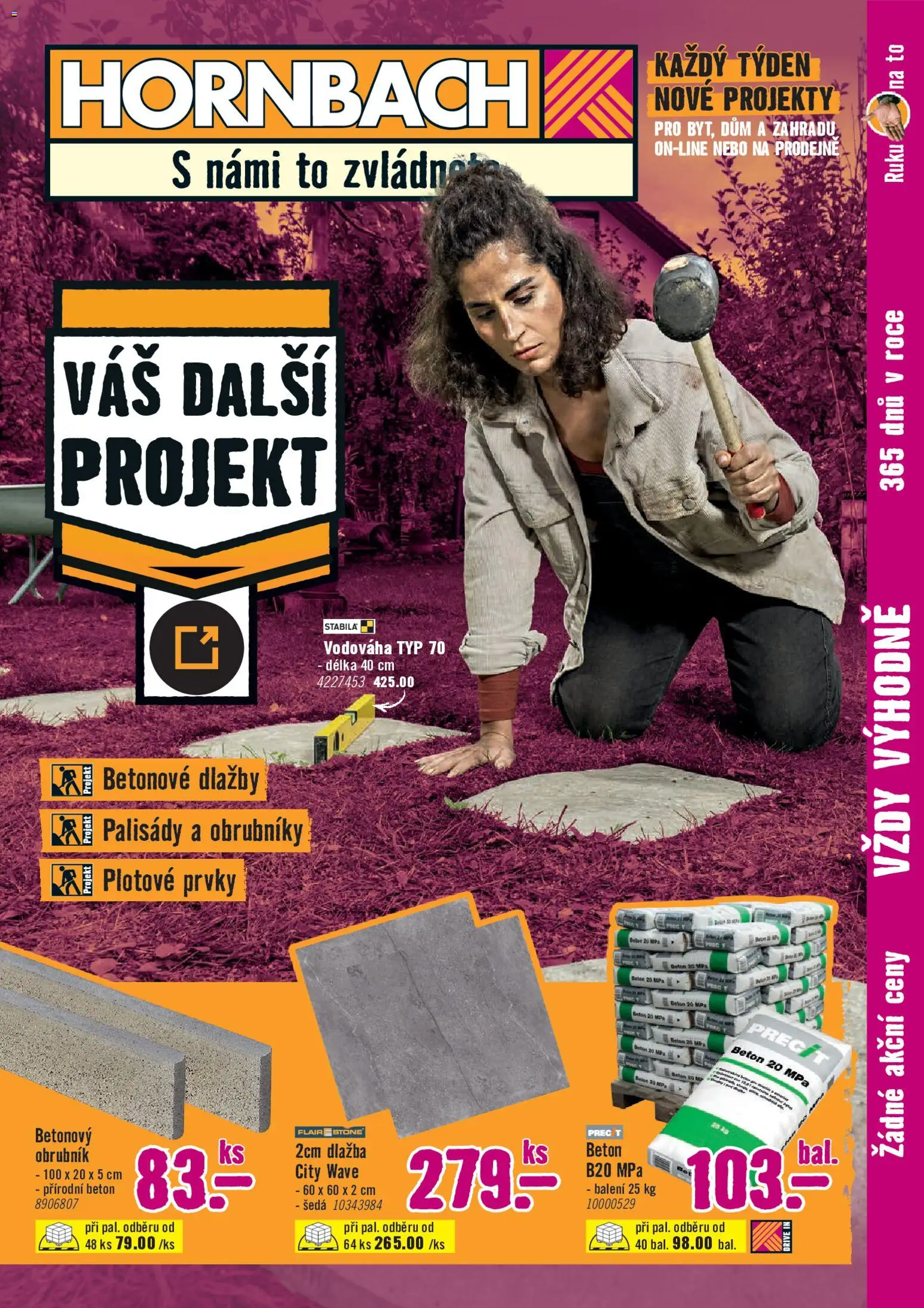 HORNBACH leták - Zahradní stavebniny od 08.07.2026 | Strana: 1 | Produkty: Dlažba