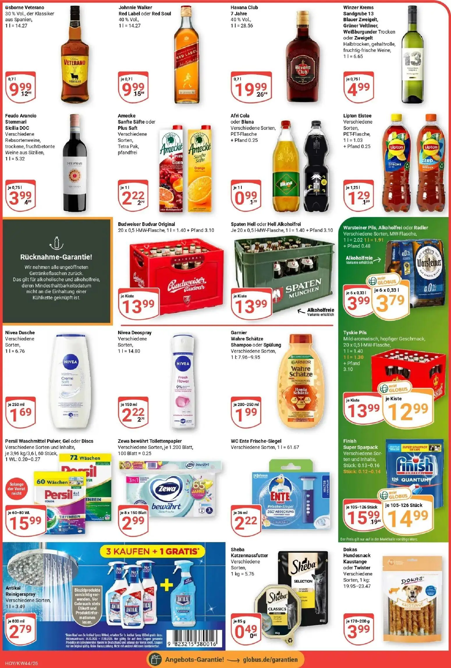 Globus Prospekt Hoyerswerda (ab 26.10.2026) » Angebote online | Seite: 3 | Produkte: Pils, Zewa, Zitrone, Saft