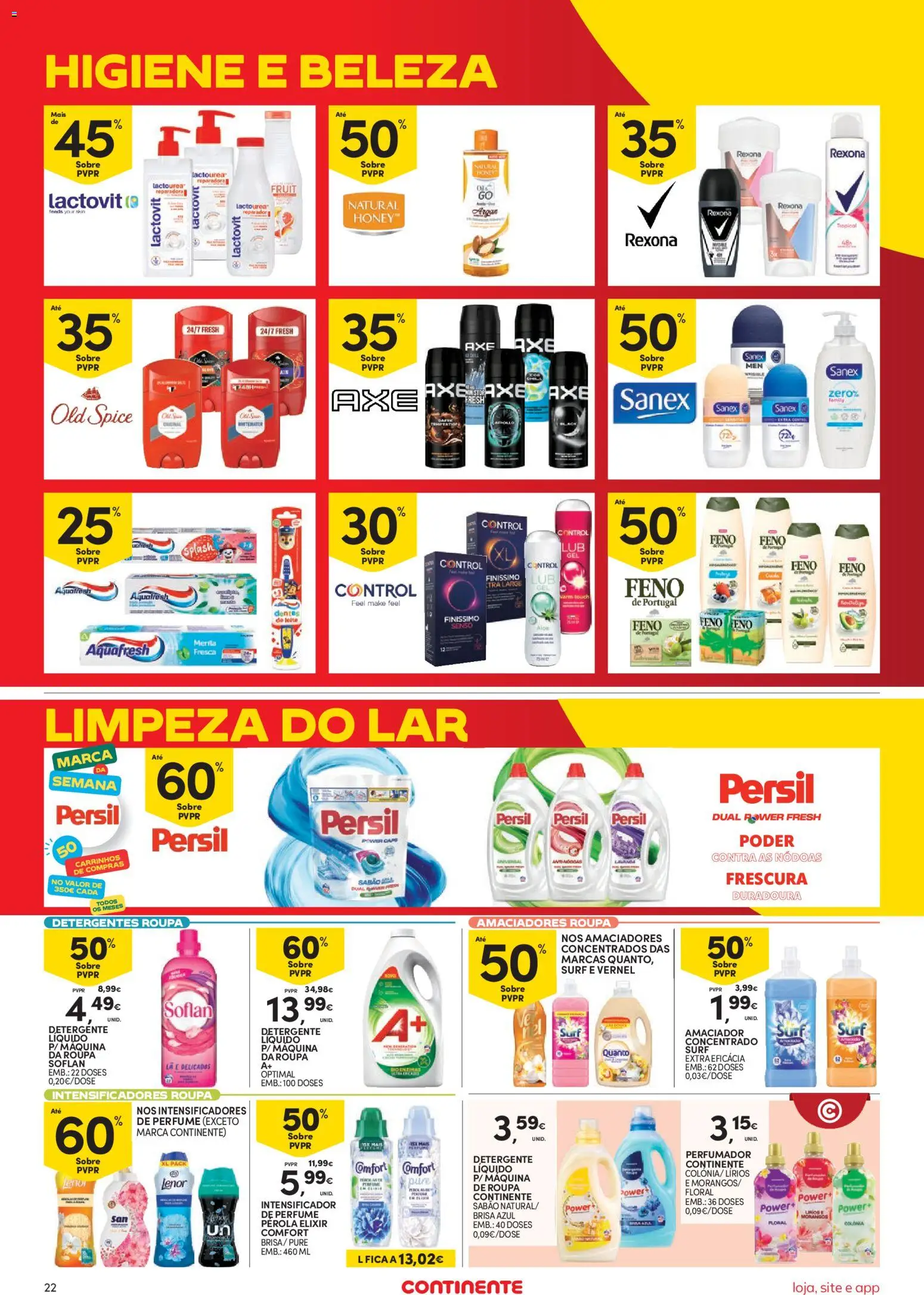 Continente folheto Bom Dia │ válido de 13/10/2026 | Página: 22 | Produtos: Perfume, Detergente, Leite, Morangos