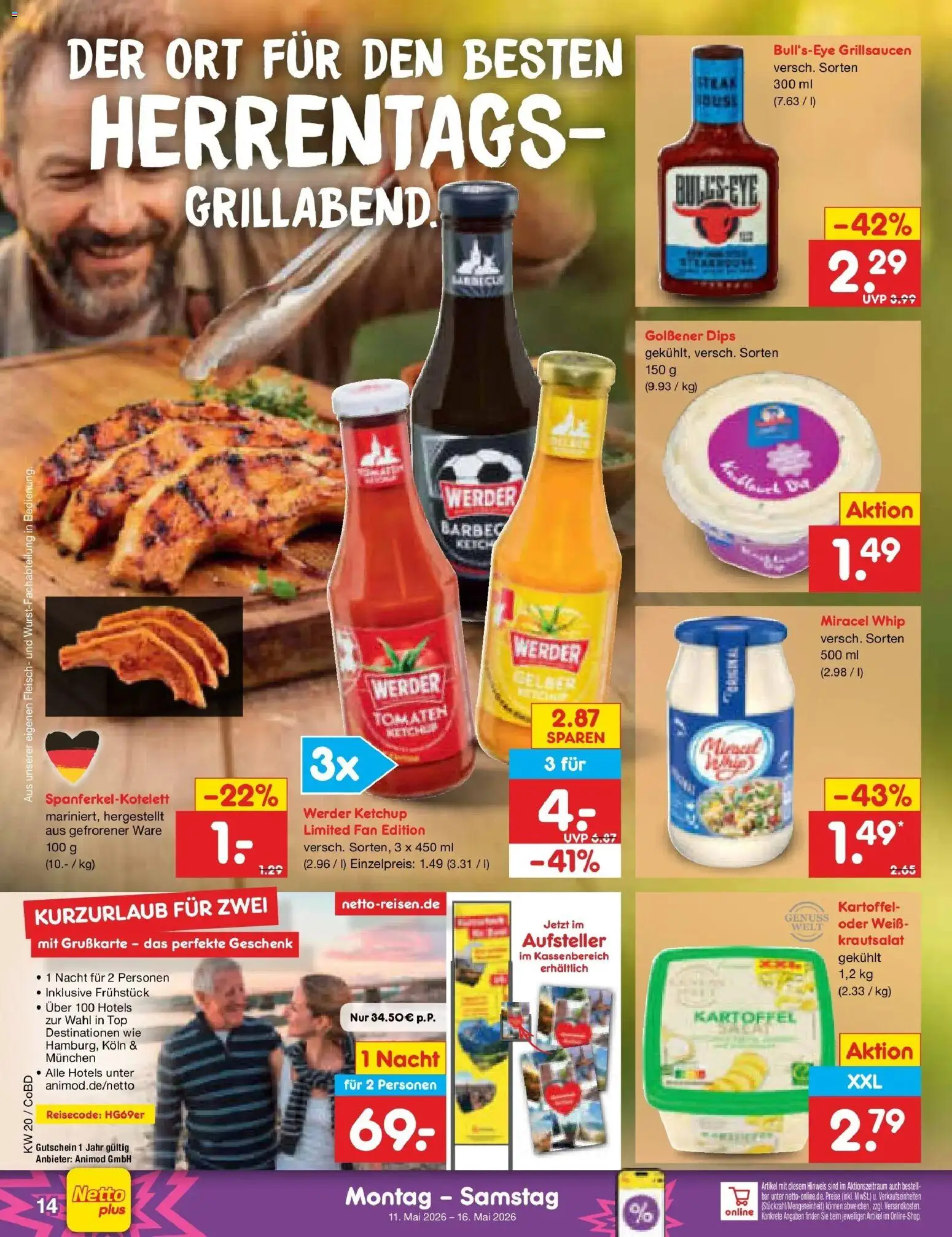 Netto Marken-Discount Prospekt Delitzsch	 – gültig ab 10.05.2026 | Seite: 15 | Produkte: Tomaten, Steak, Ketchup, Fleisch