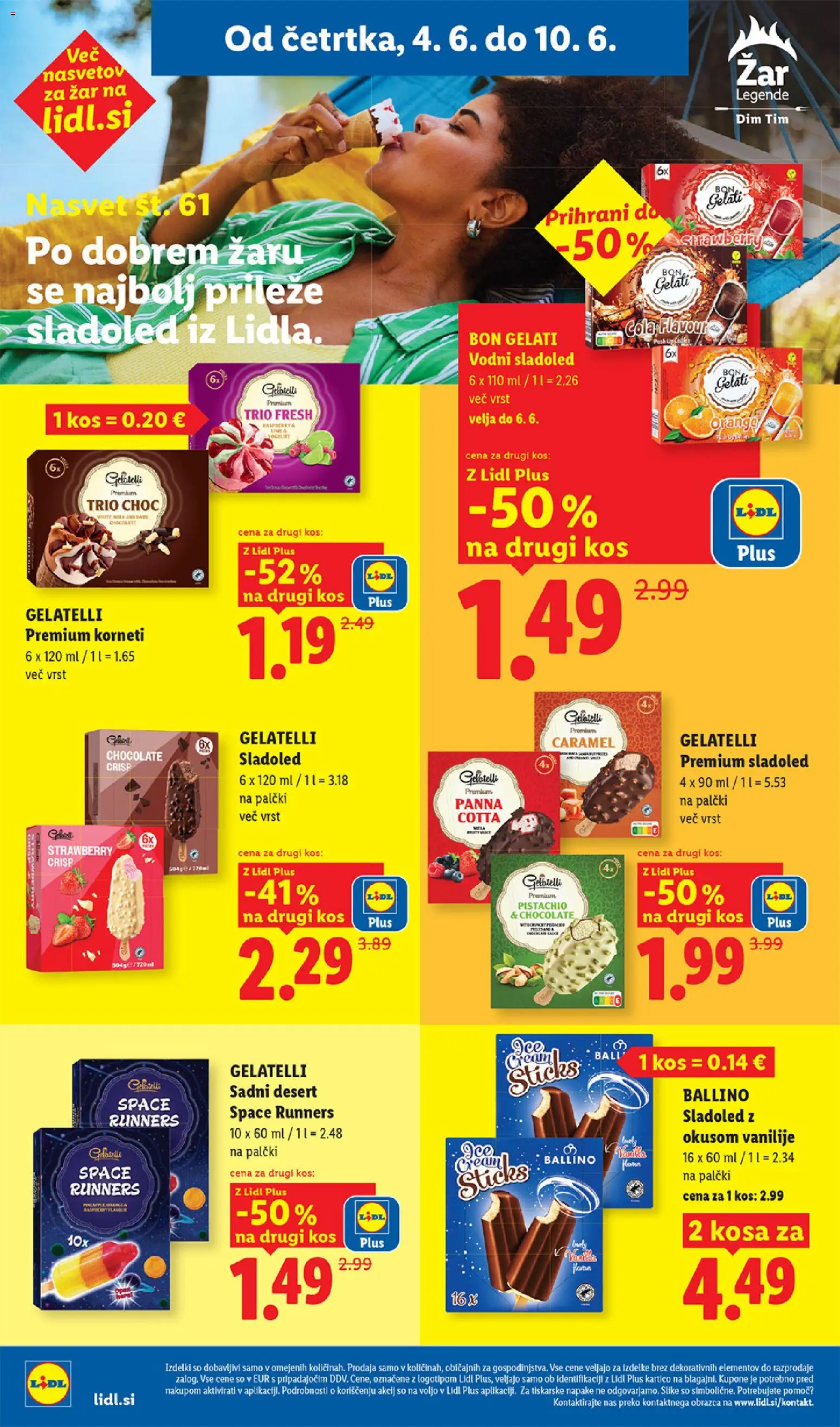 Novi Lidl katalog ponudbe – veljaven od 04.06.2026 | Stran: 14 | Izdelki: Kos, Sladoled